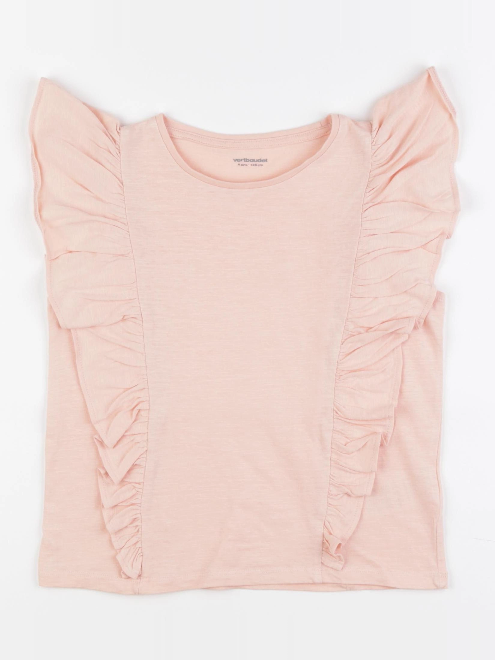 Vertbaudet - tee-shirt orange - 8 ans