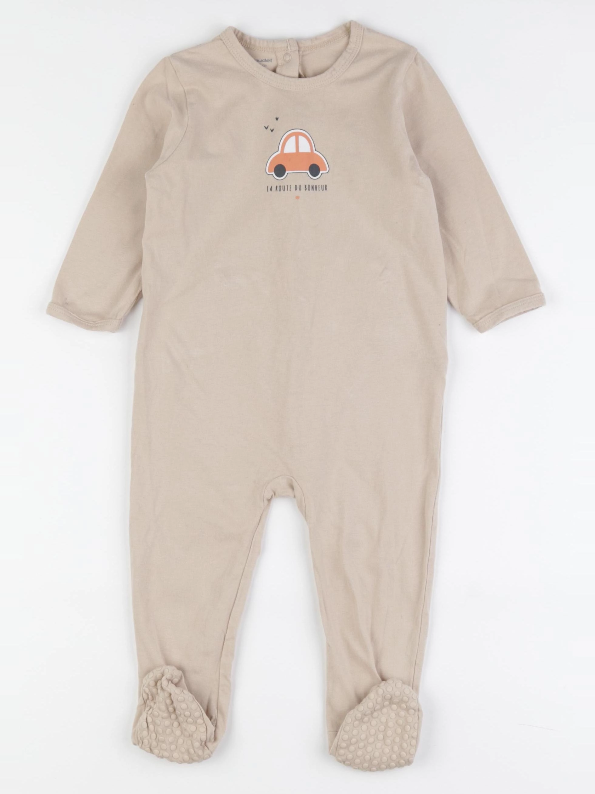 Vertbaudet - pyjama coton marron - 18 mois