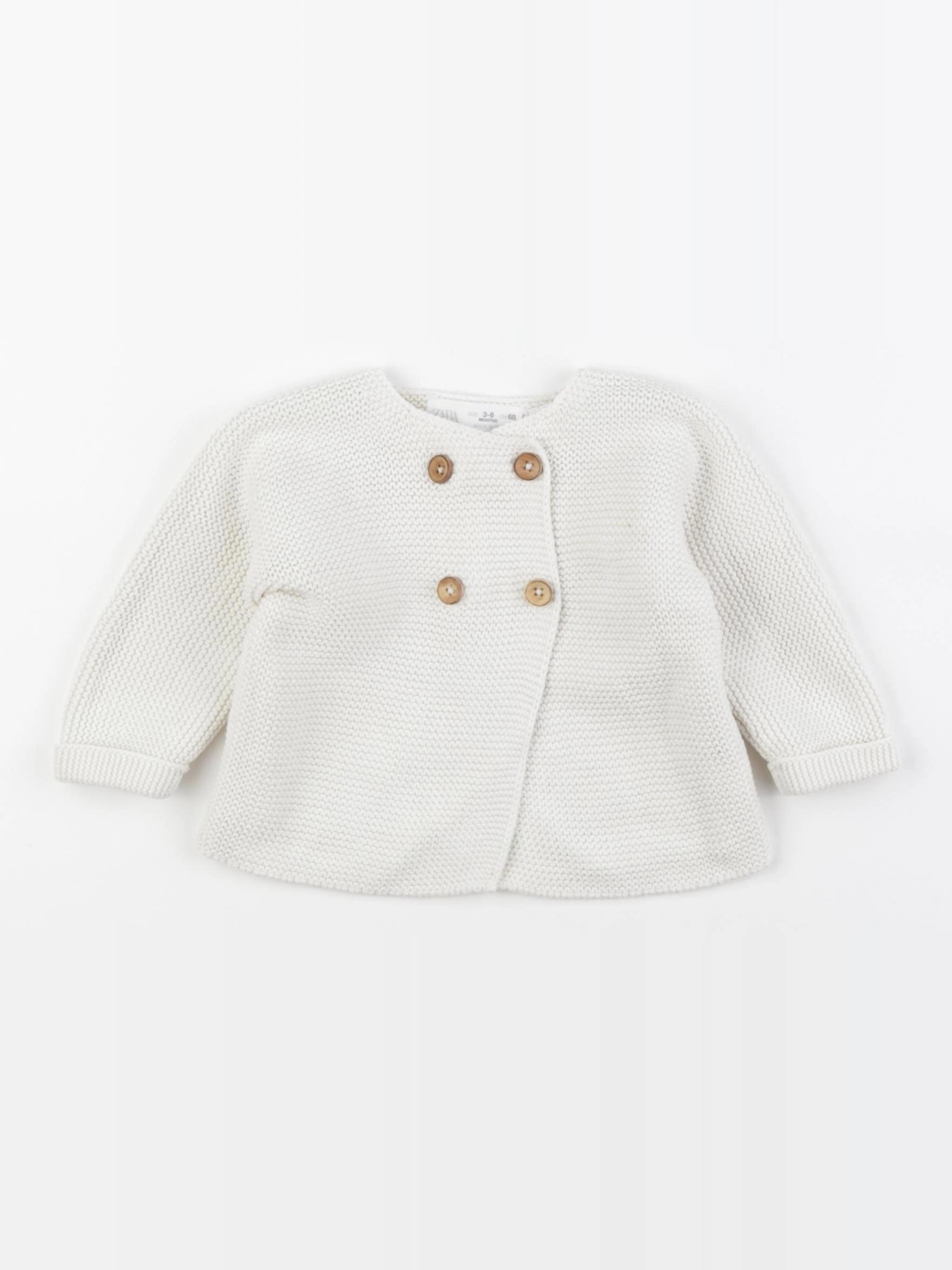 Zara - gilet blanc - 3/6 mois