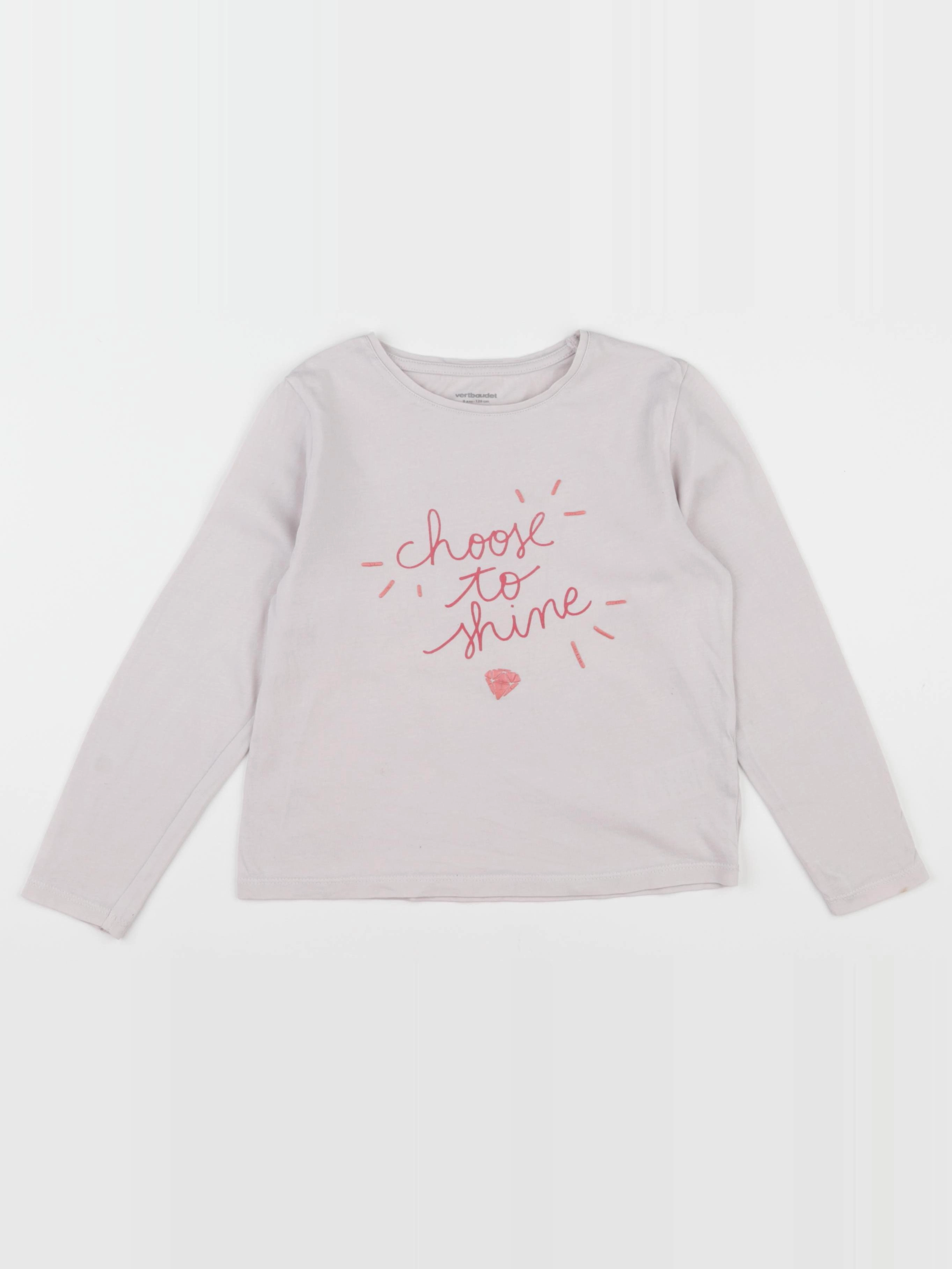 Vertbaudet - tee-shirt rose - 8 ans