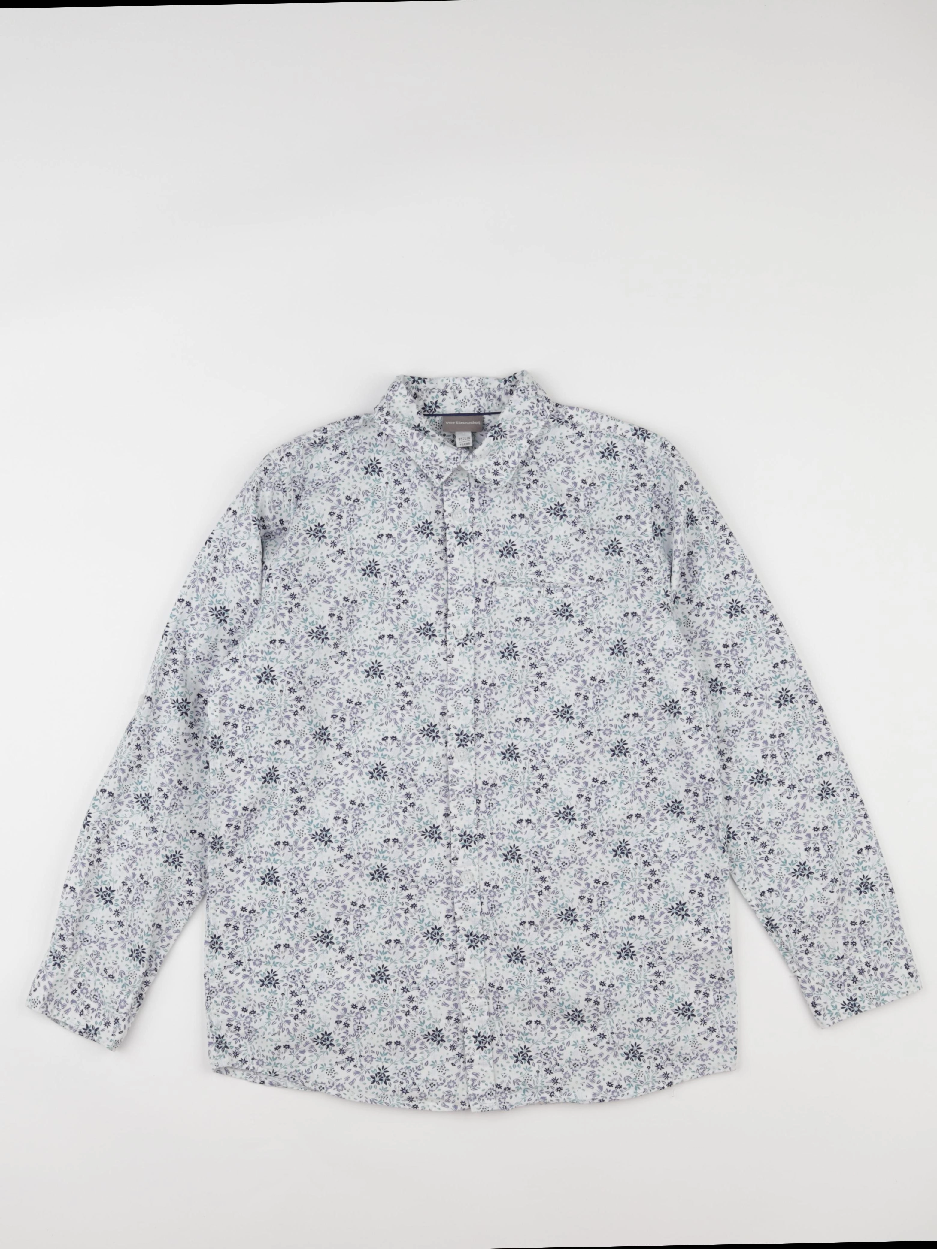Vertbaudet - chemise blanc, bleu - 12 ans