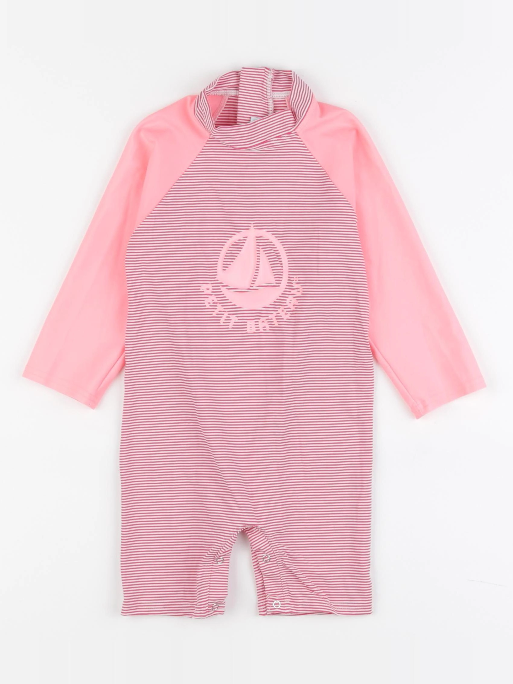 Petit Bateau - combi de bain rose - 24 mois