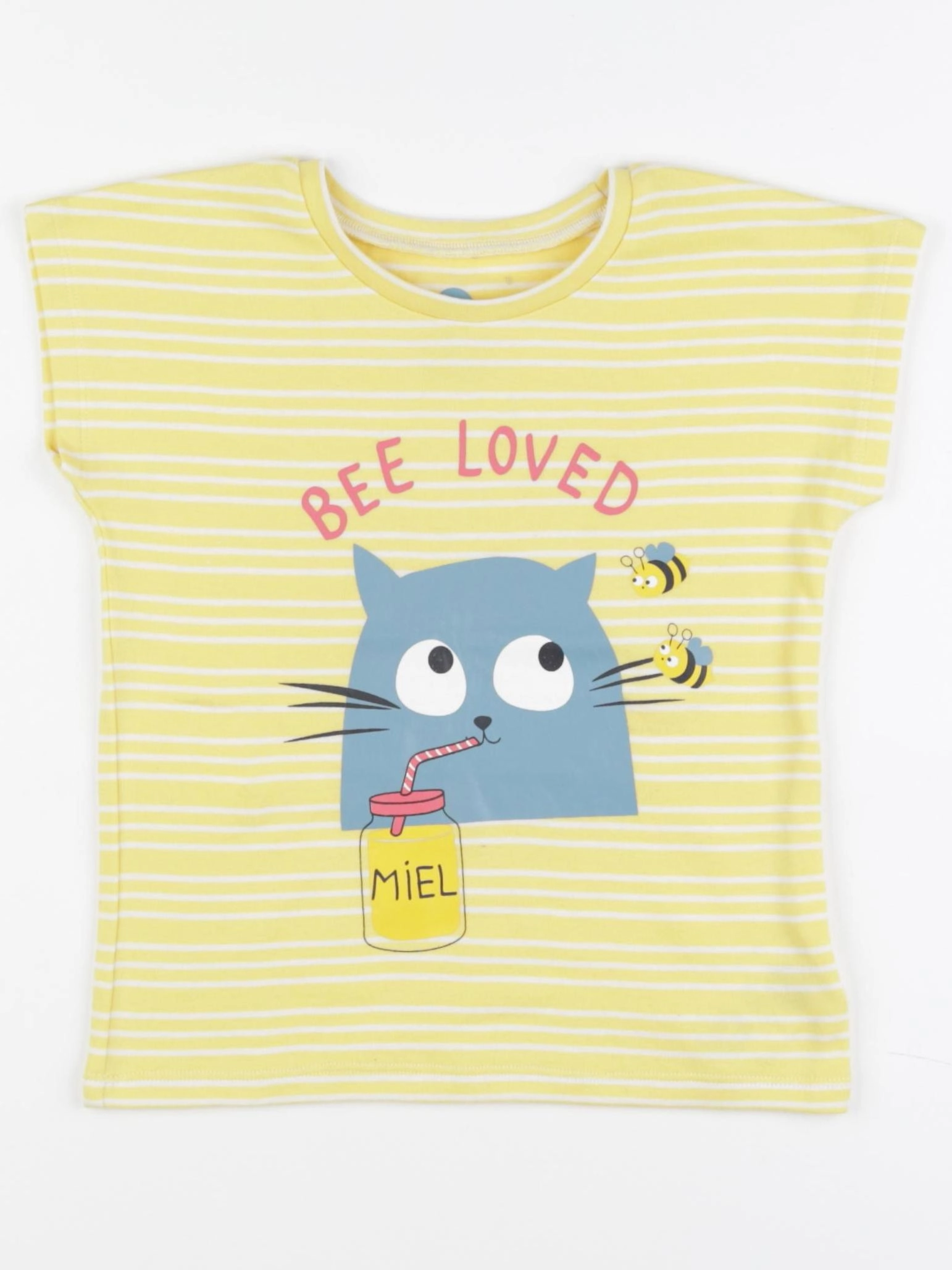 La queue du chat - tee-shirt jaune - 6 ans