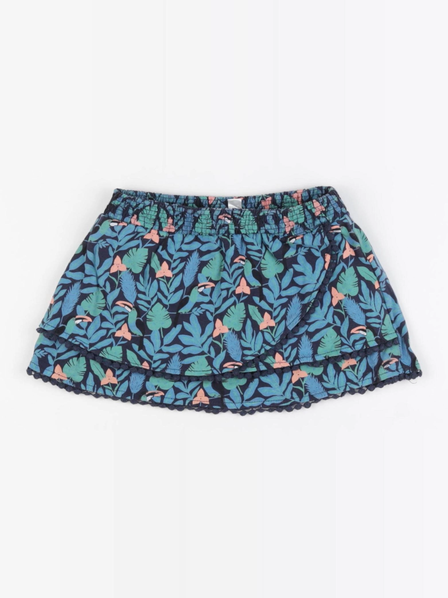 Vertbaudet - jupe short bleu - 2 ans