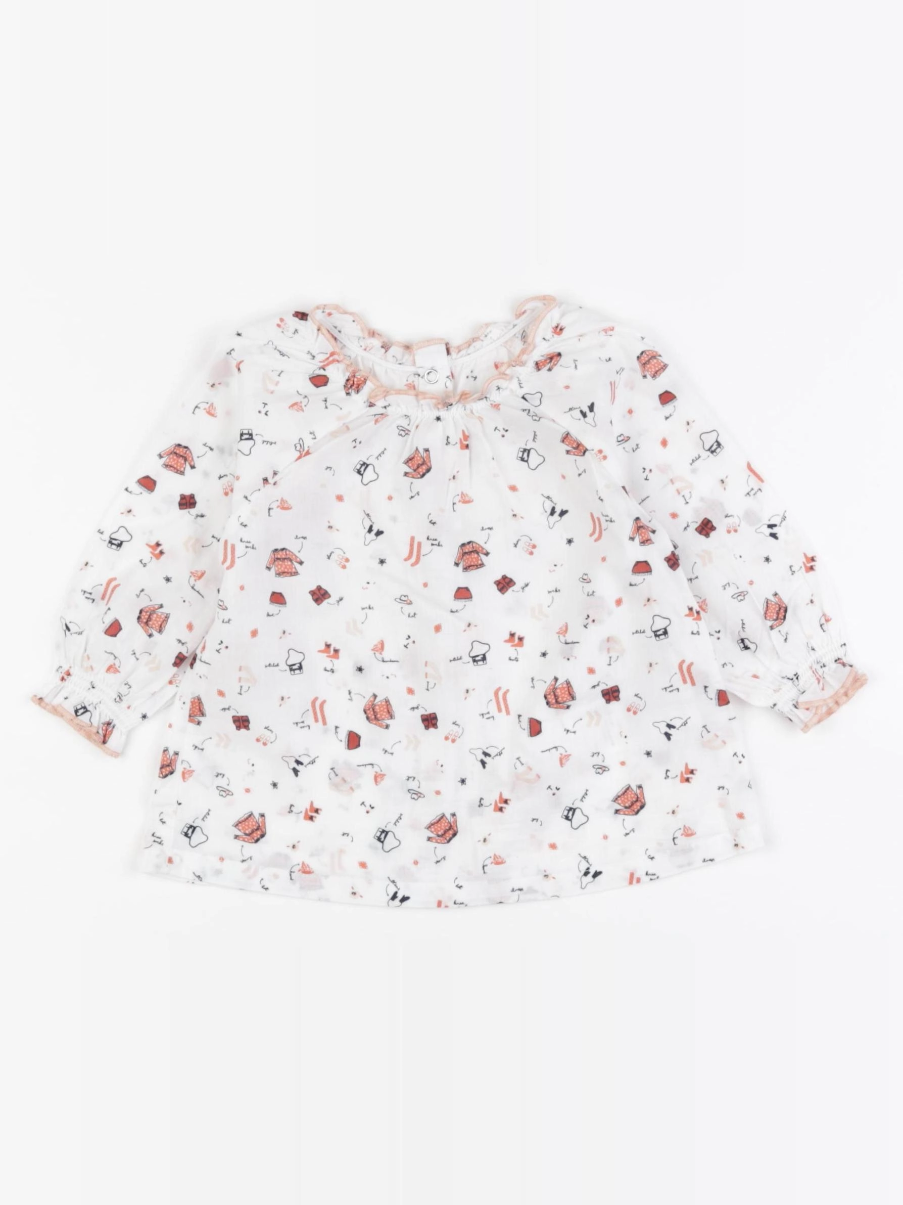 Vertbaudet - blouse blanc - 12 mois