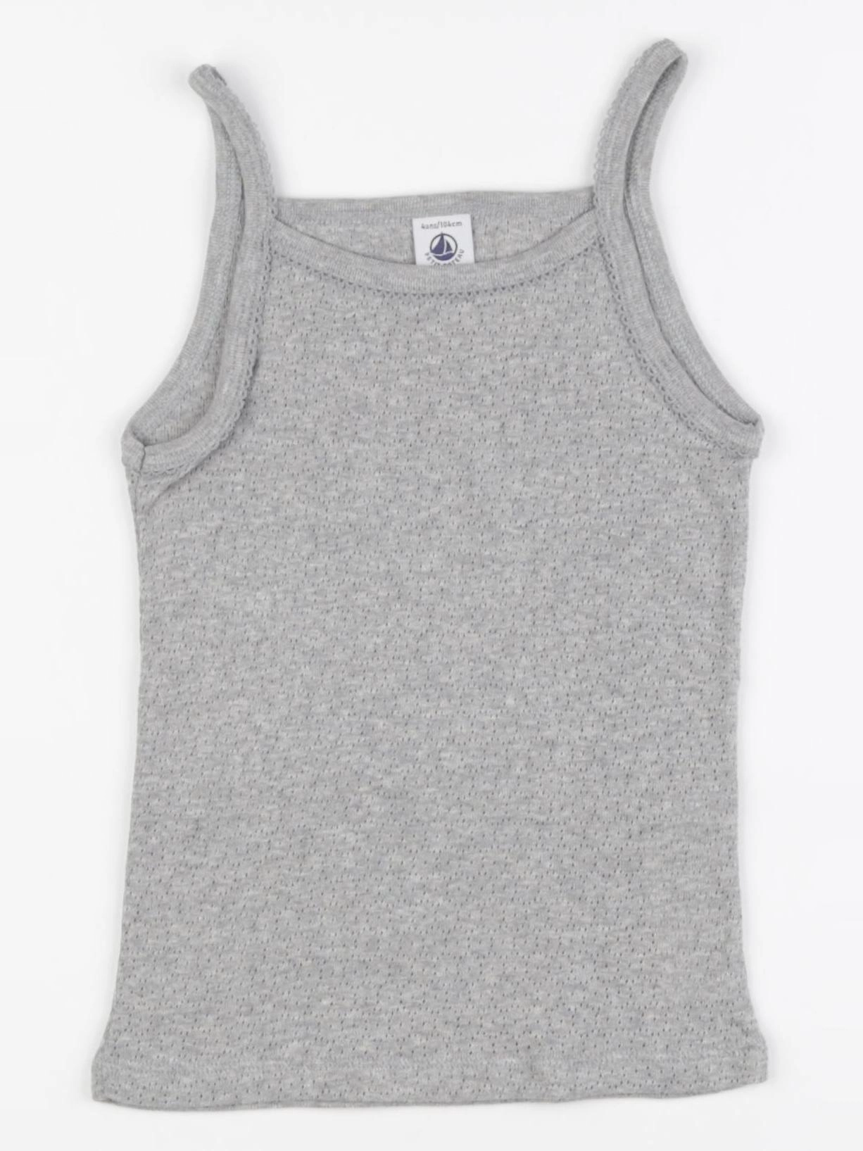 Petit Bateau - maillot de corps gris - 4 ans