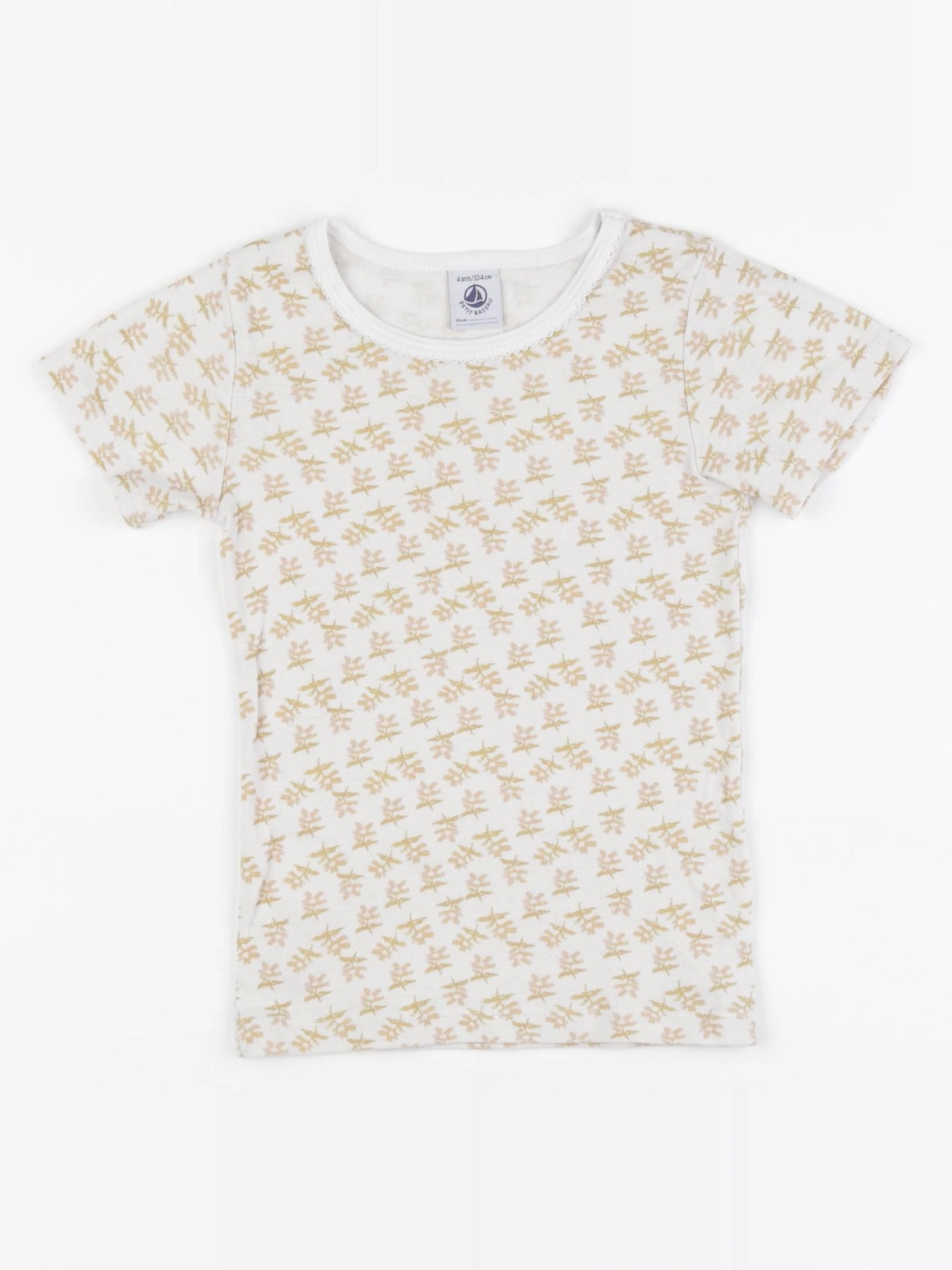 Petit Bateau - maillot de corps jaune - 4 ans