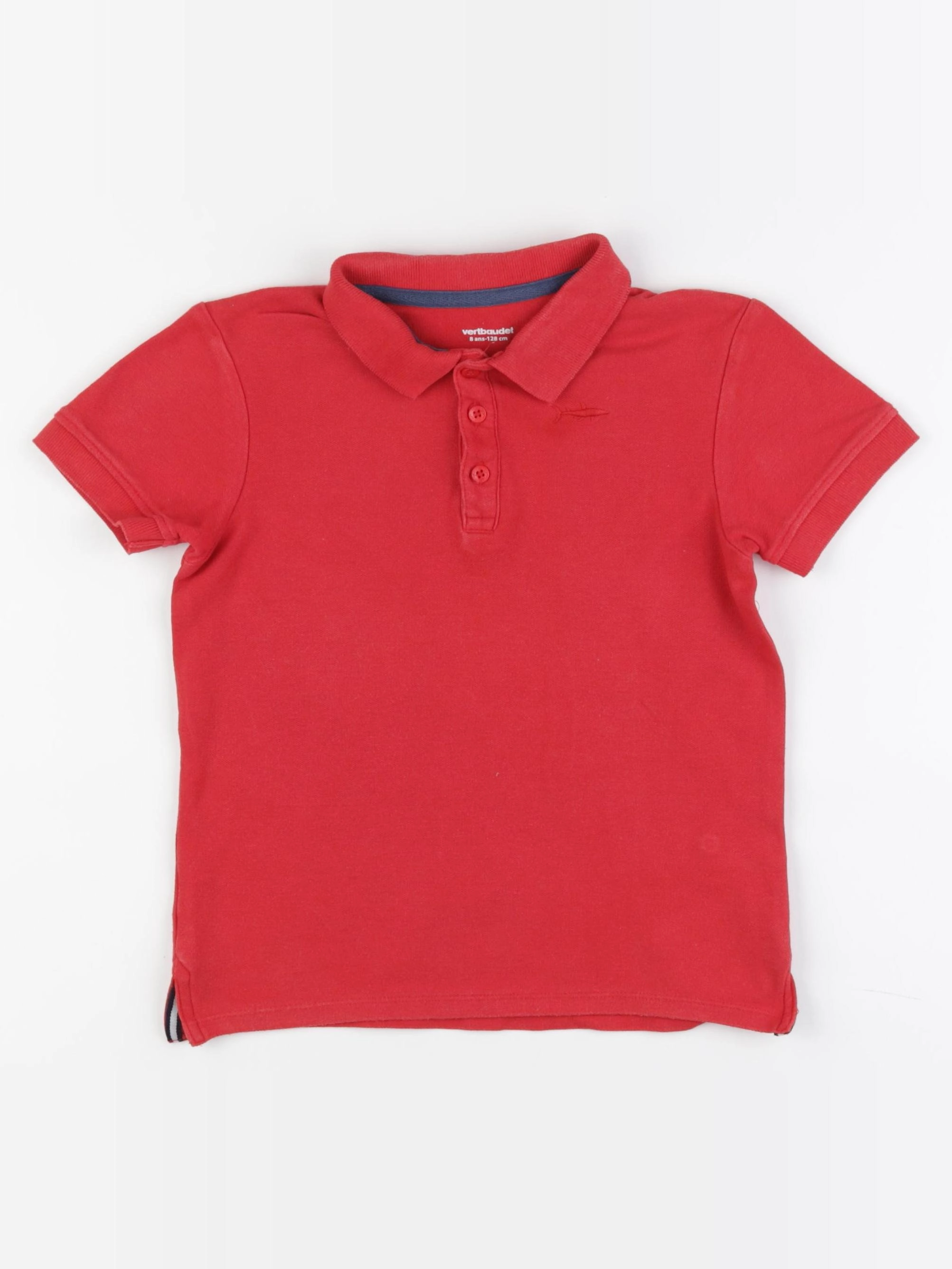 Vertbaudet - polo rouge - 8 ans