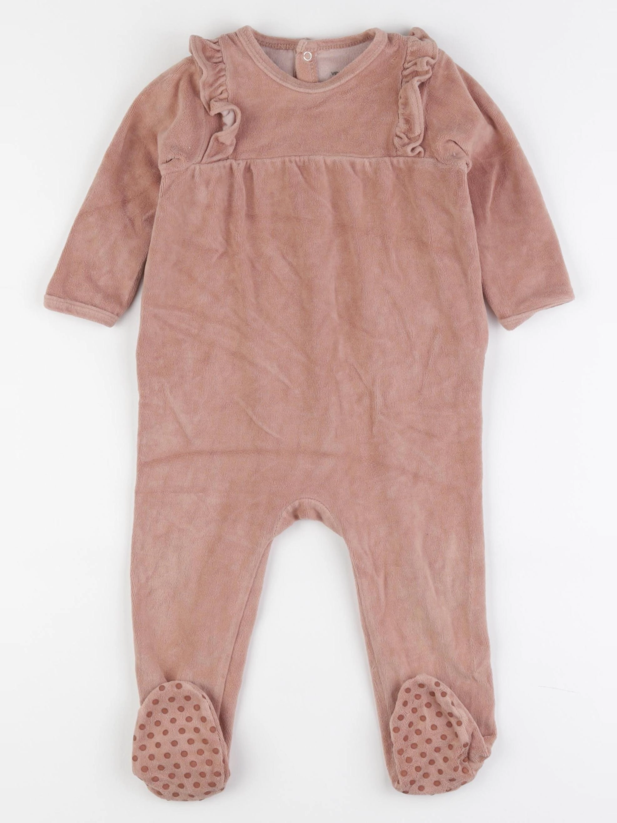 Vertbaudet - pyjama velours rose - 18 mois