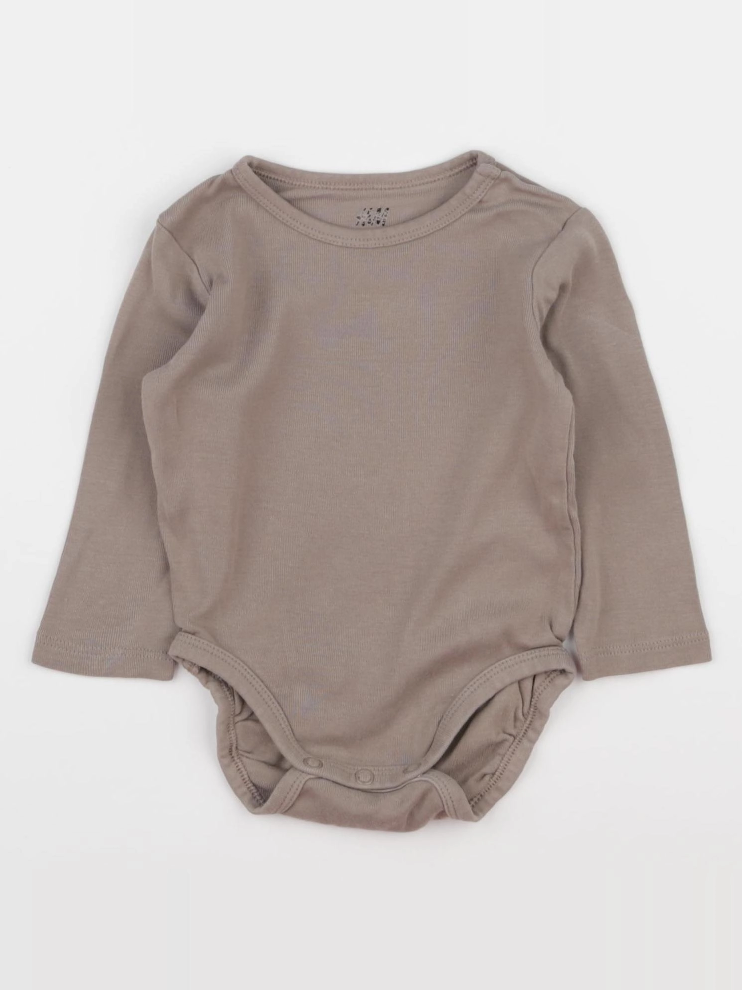 H&M - body taupe - 4/6 mois
