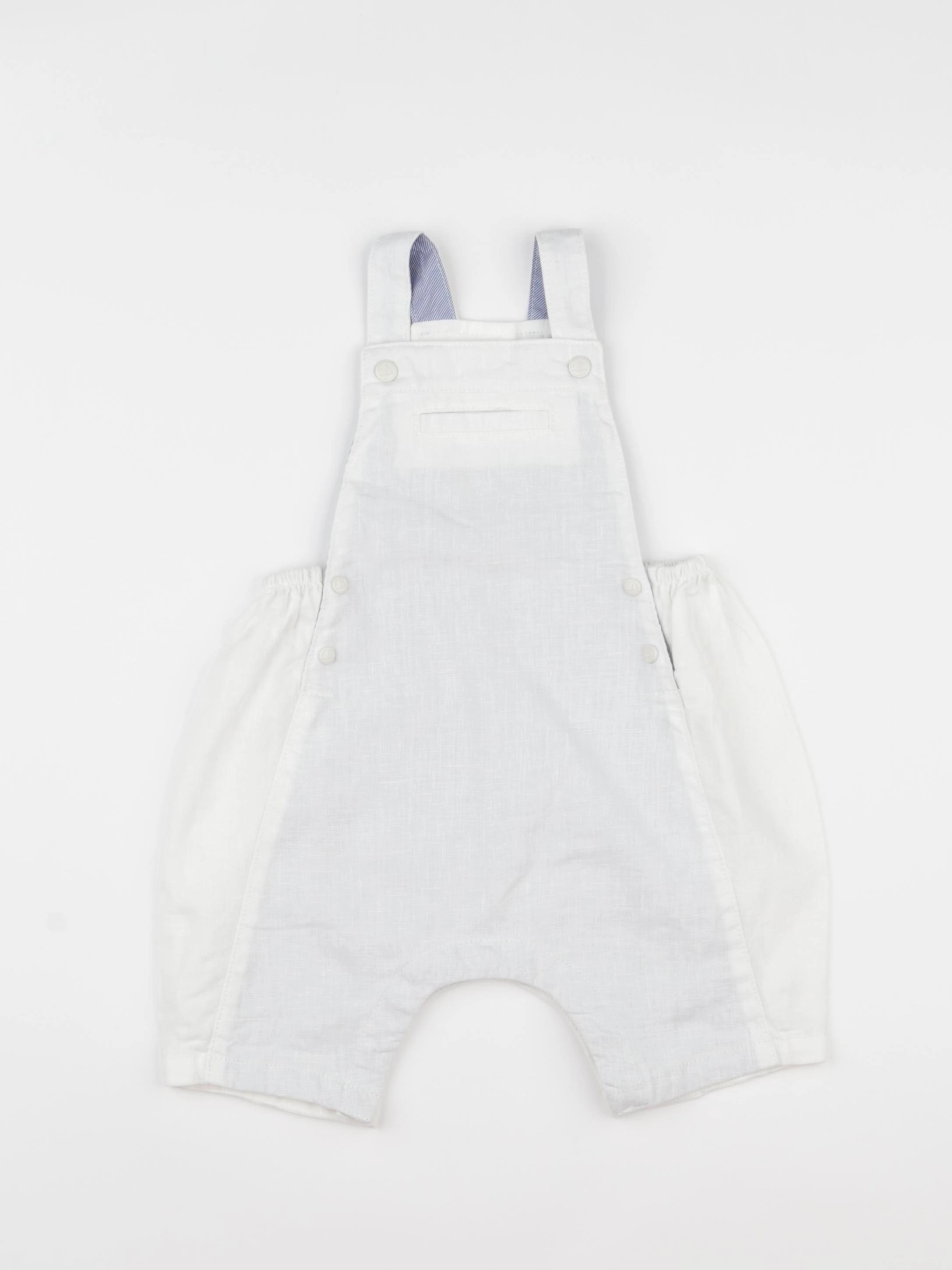 Petit Bateau - salopette blanc - 12 mois