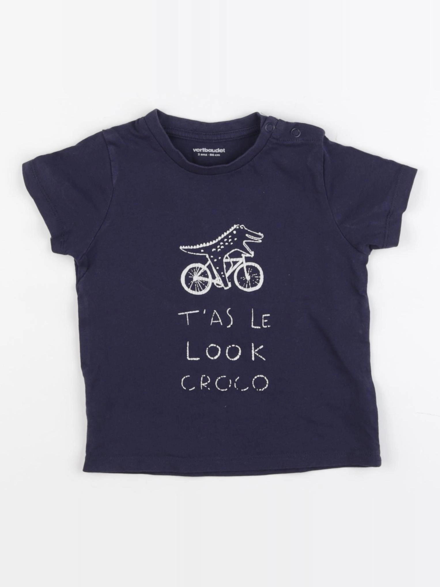 Vertbaudet - tee-shirt bleu - 2 ans