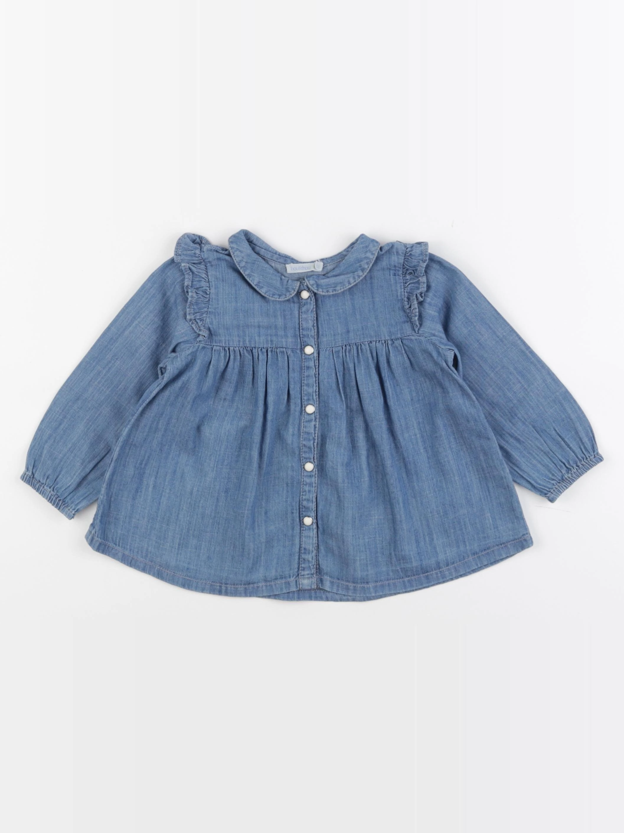 Boutchou - blouse bleu - 12 mois