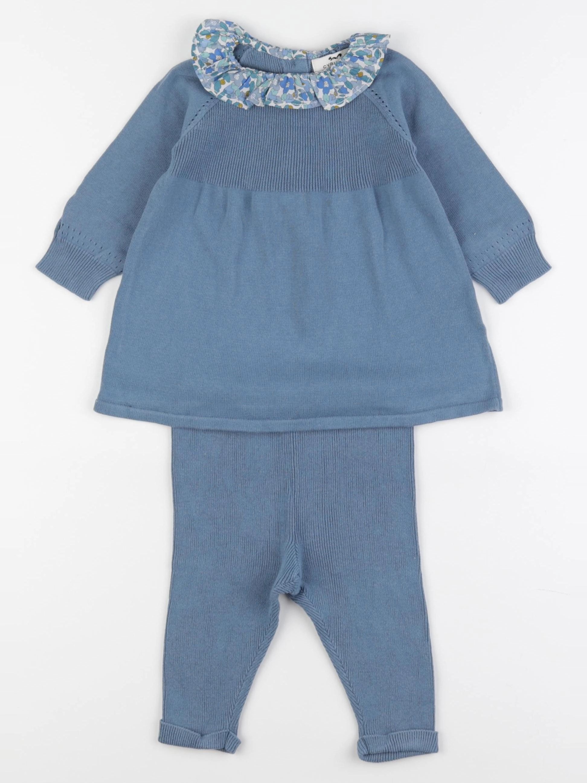 Cyrillus - ensemble bleu - 9 mois