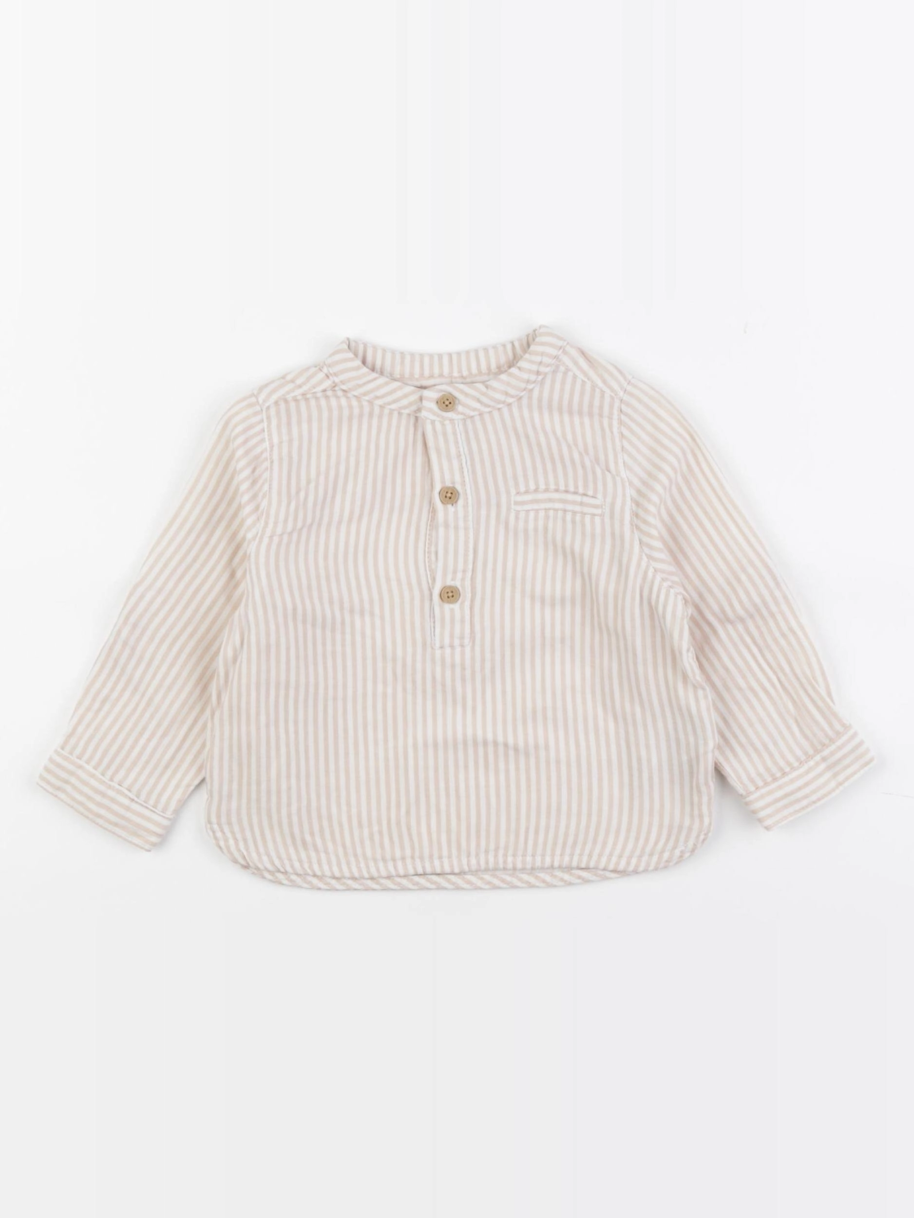 Vertbaudet - blouse blanc, rose - 12 mois
