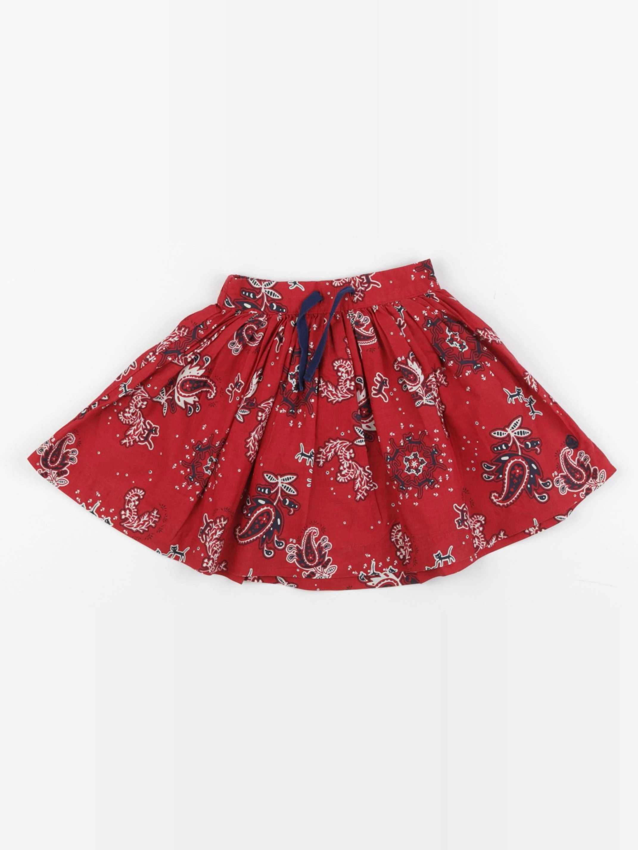 Petit Bateau - jupe rouge - 3 ans