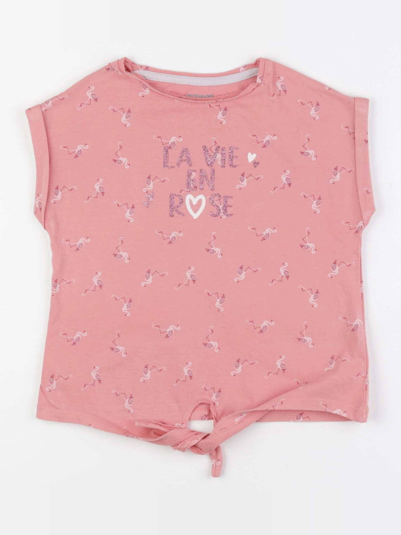 Vertbaudet - tee-shirt rose - 5 ans