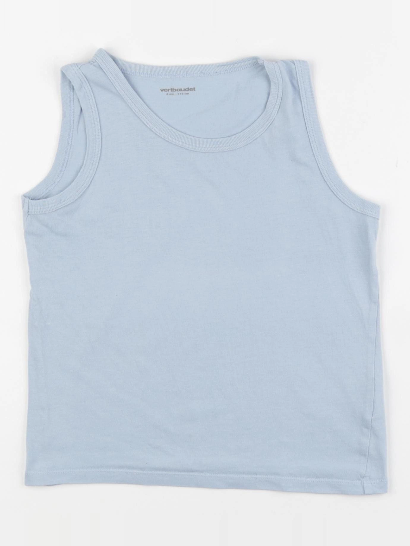 Vertbaudet - maillot de corps bleu - 6 ans