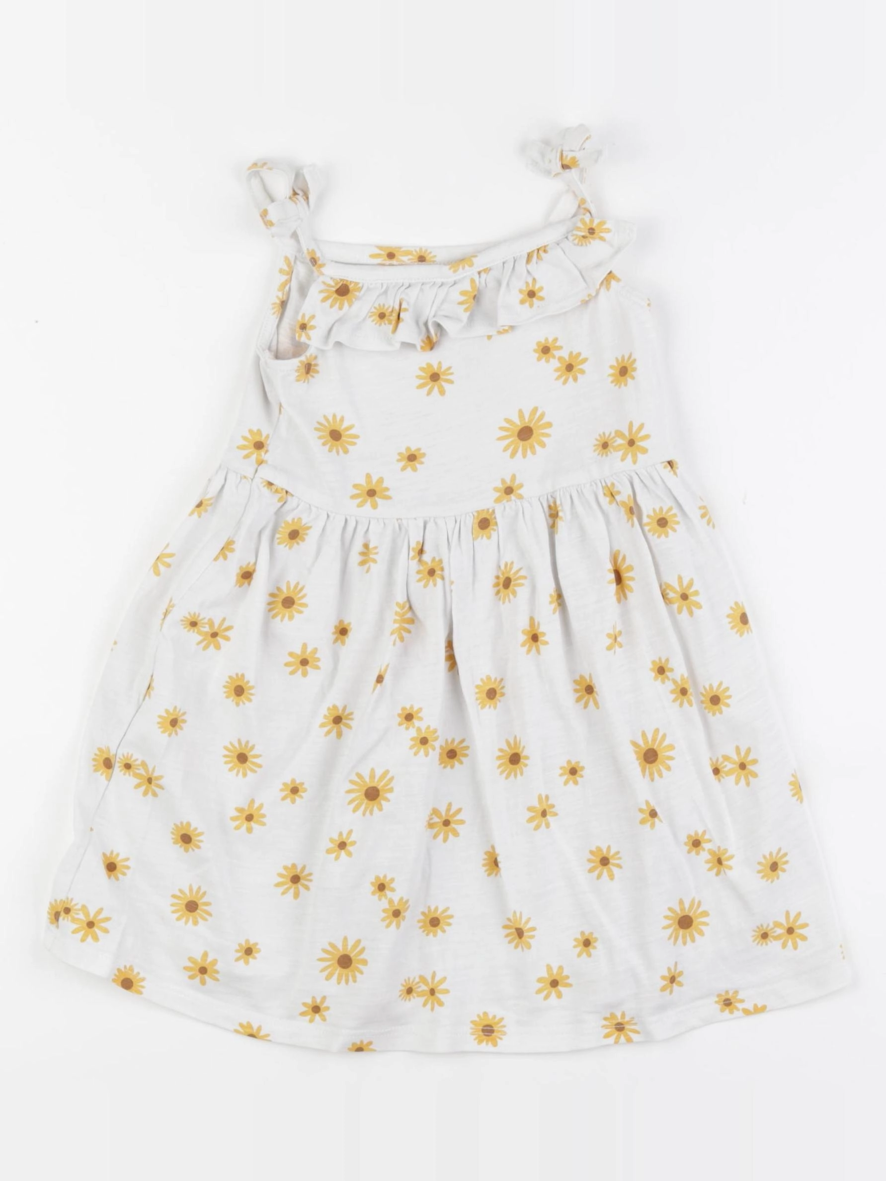 Vertbaudet - robe blanc, jaune - 3 ans
