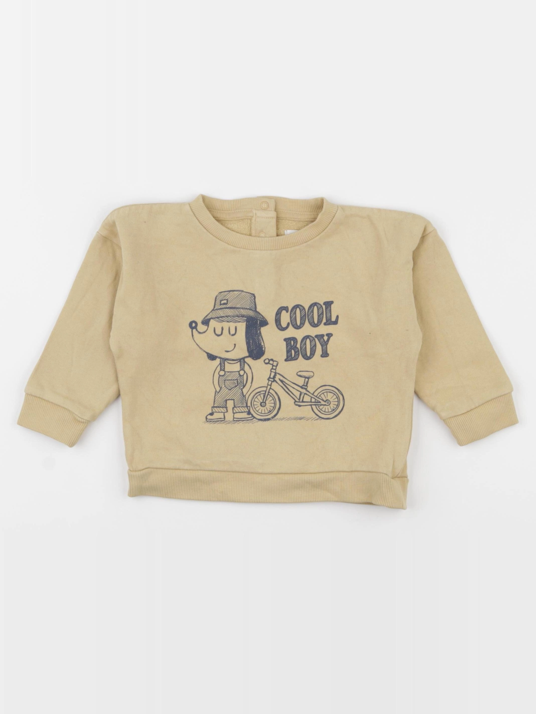 Vertbaudet - sweat jaune - 18 mois
