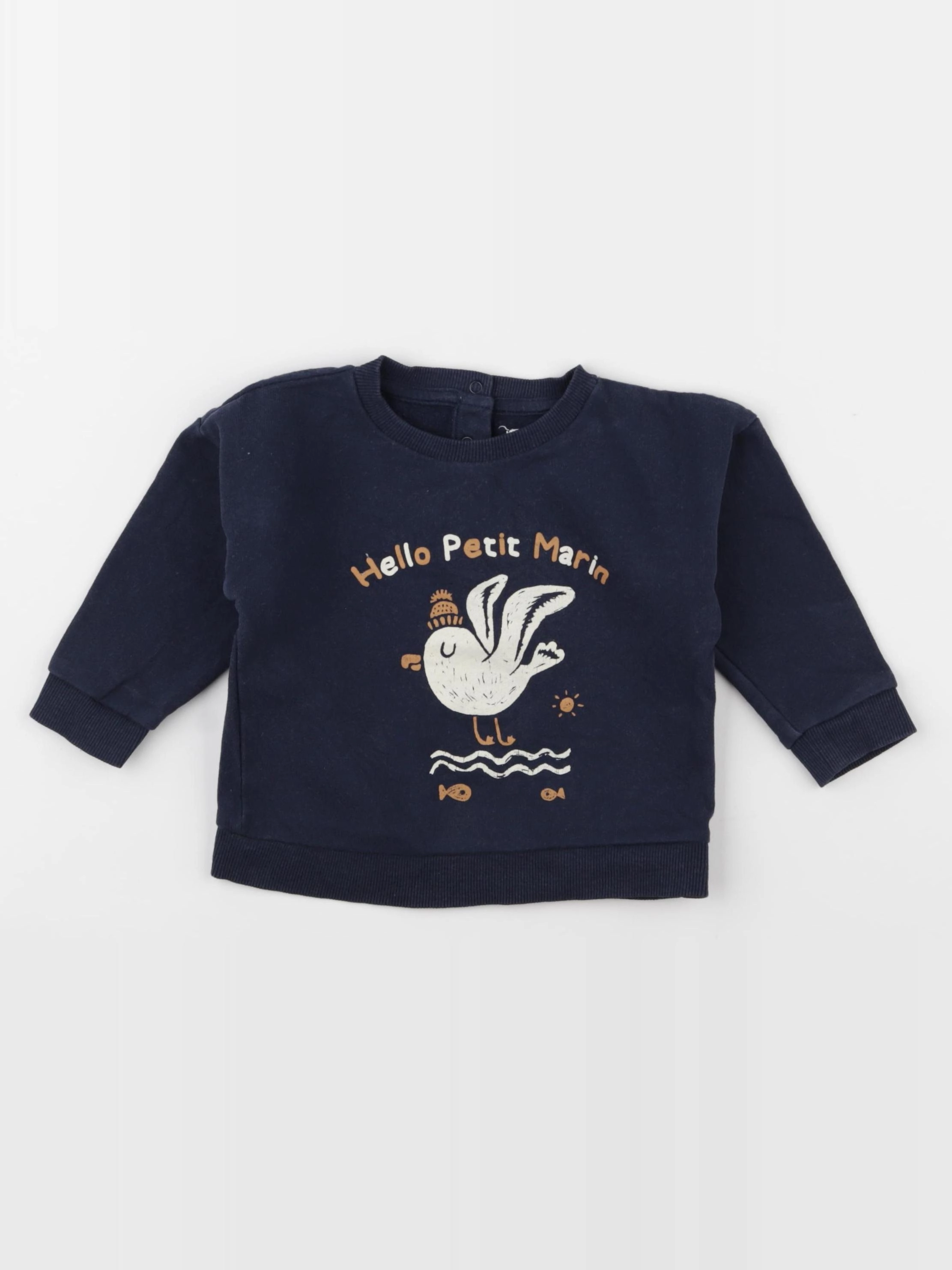 Vertbaudet - sweat bleu - 18 mois