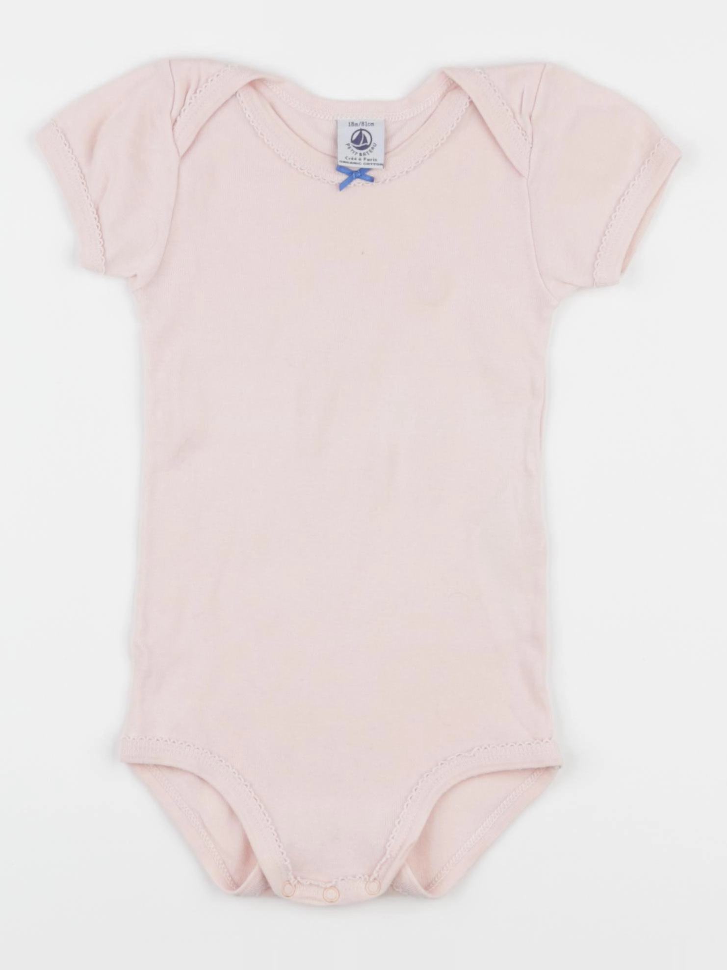 Petit Bateau - body rose - 18 mois