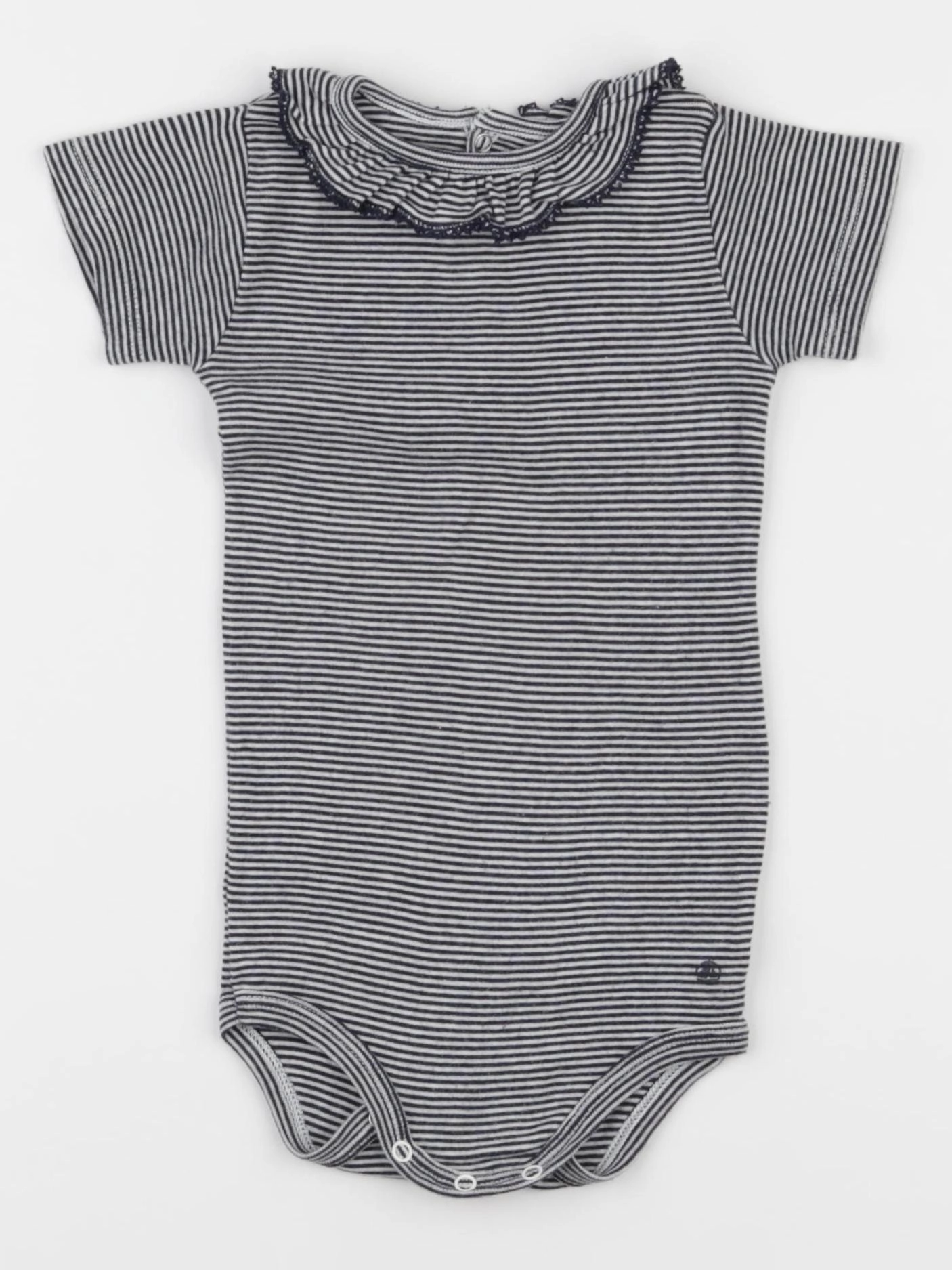 Petit Bateau - body à col bleu - 18 mois