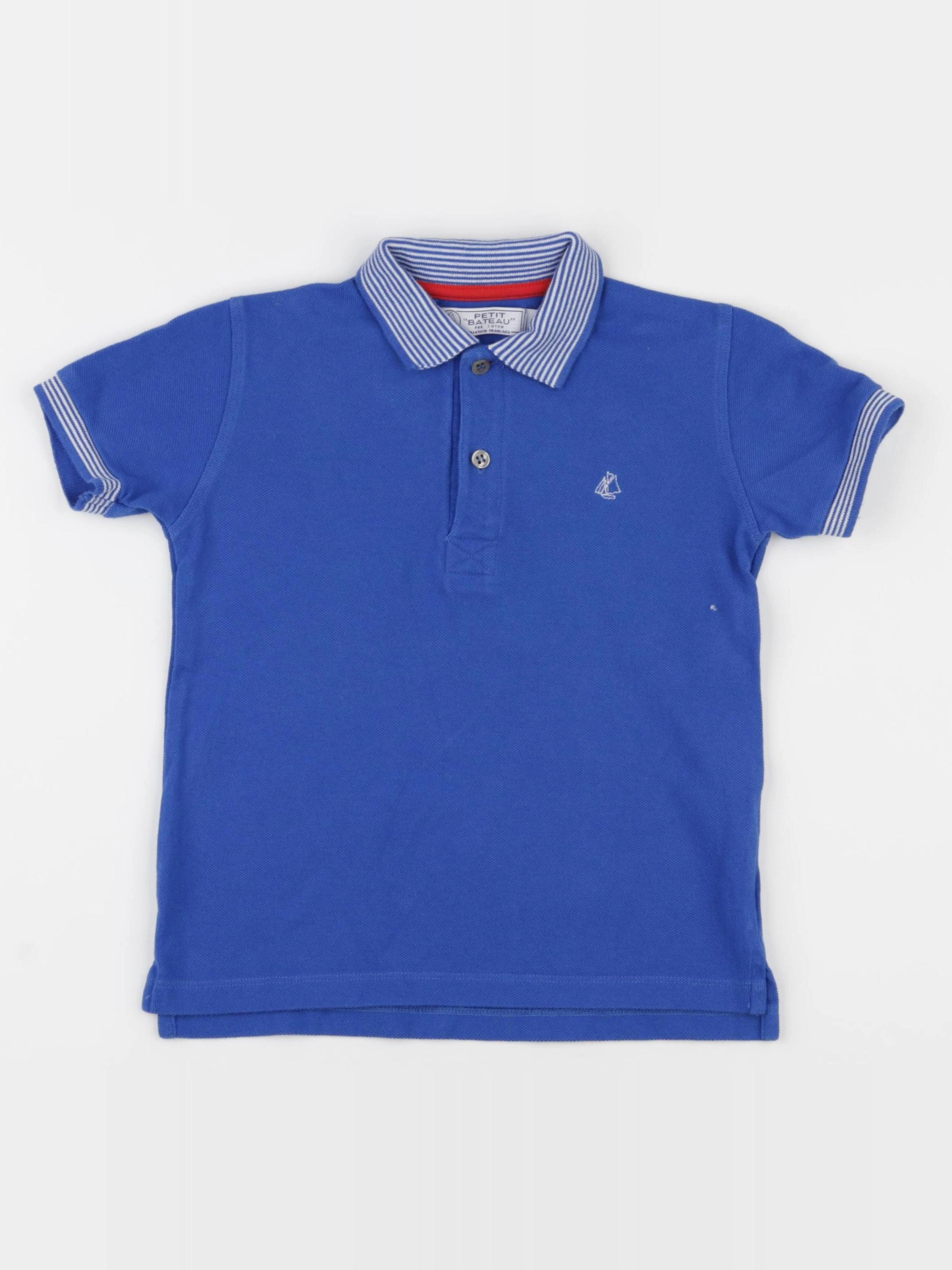 Petit Bateau - polo bleu - 5 ans