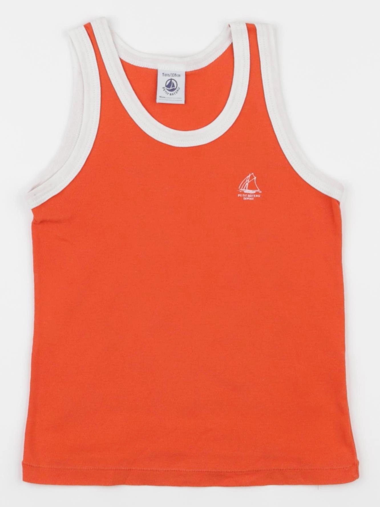 Petit Bateau - maillot de corps orange - 5 ans