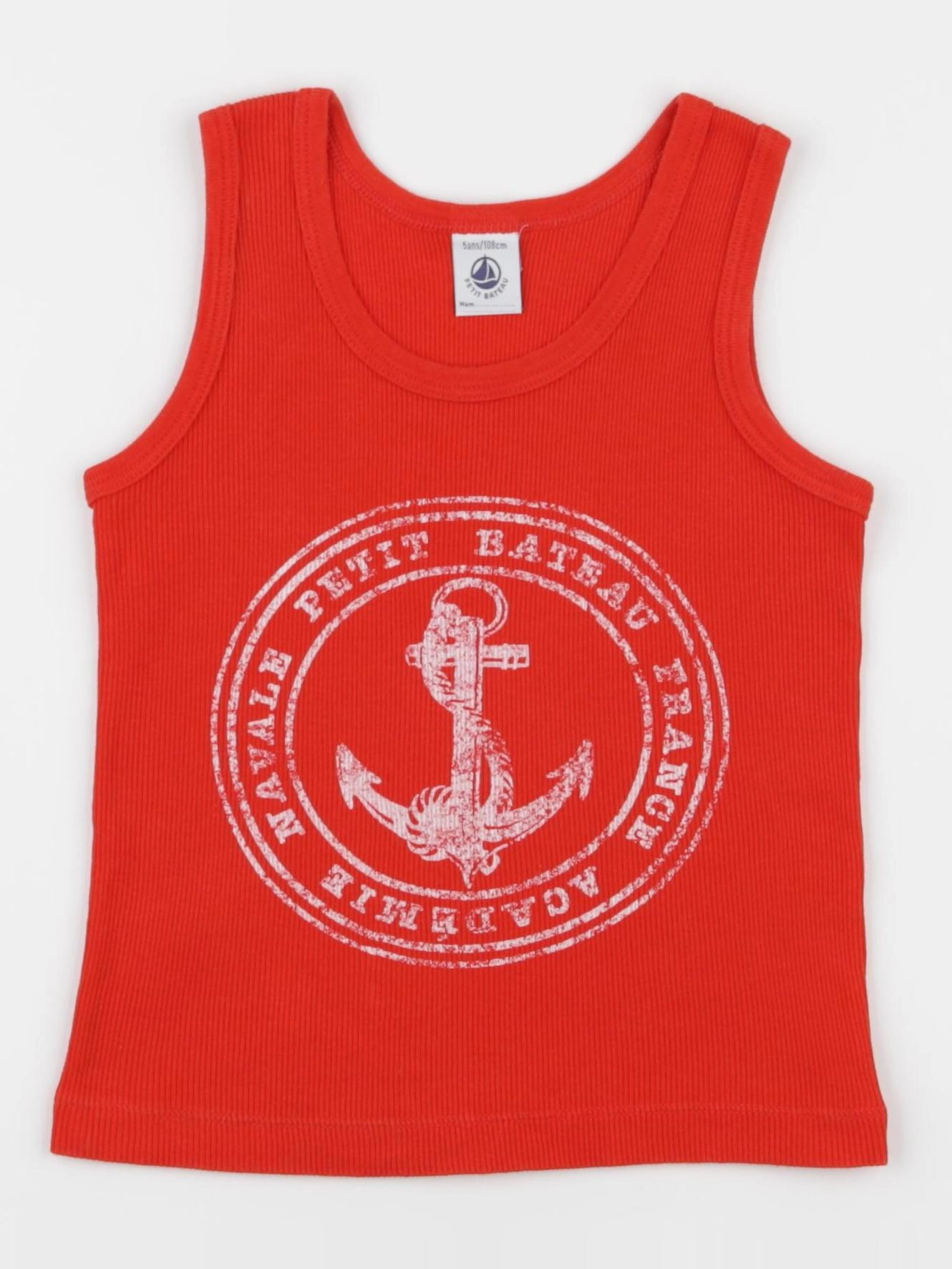 Petit Bateau - maillot de corps rouge - 5 ans