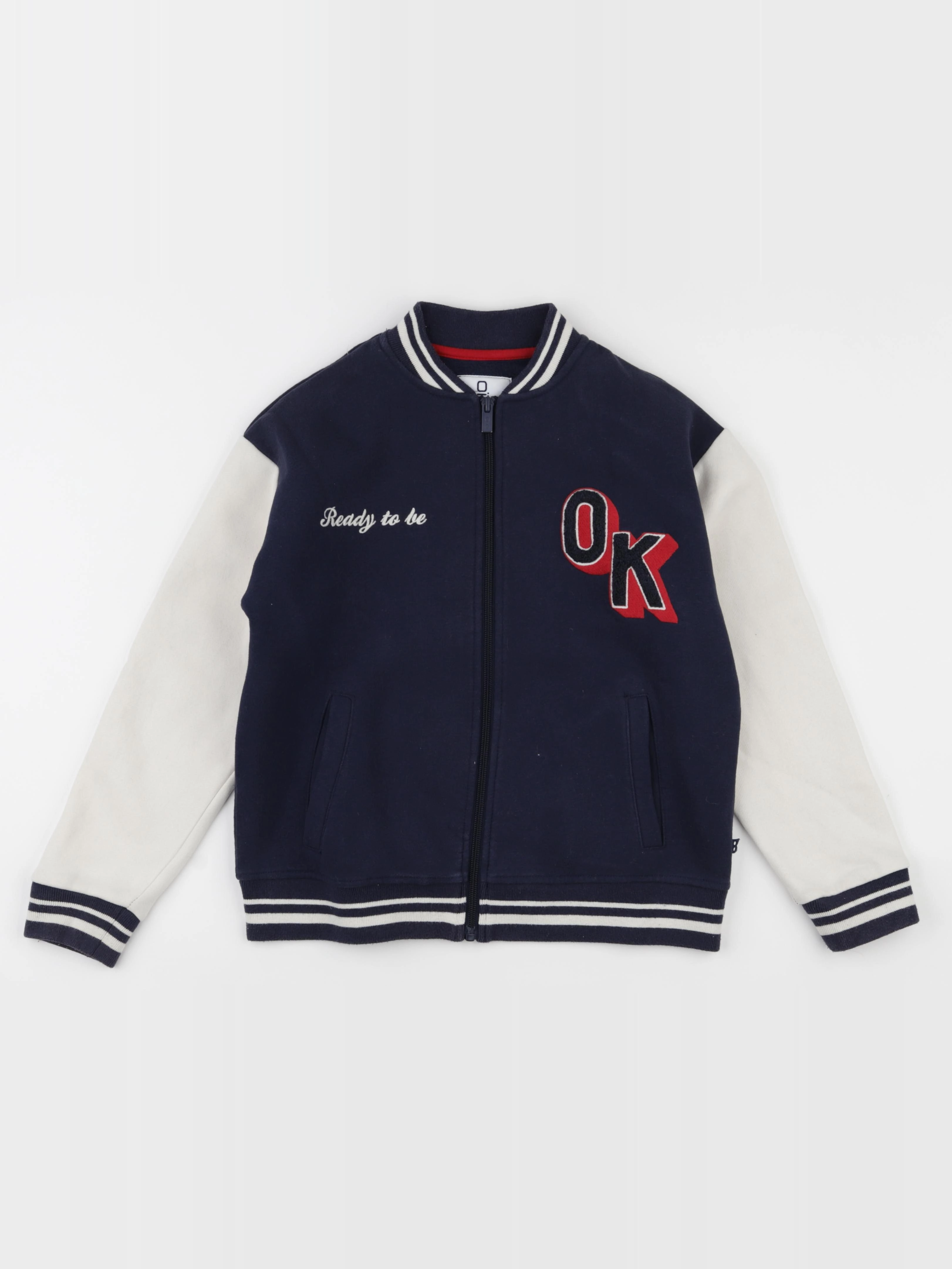 Okaidi - veste bleu, blanc - 10 ans