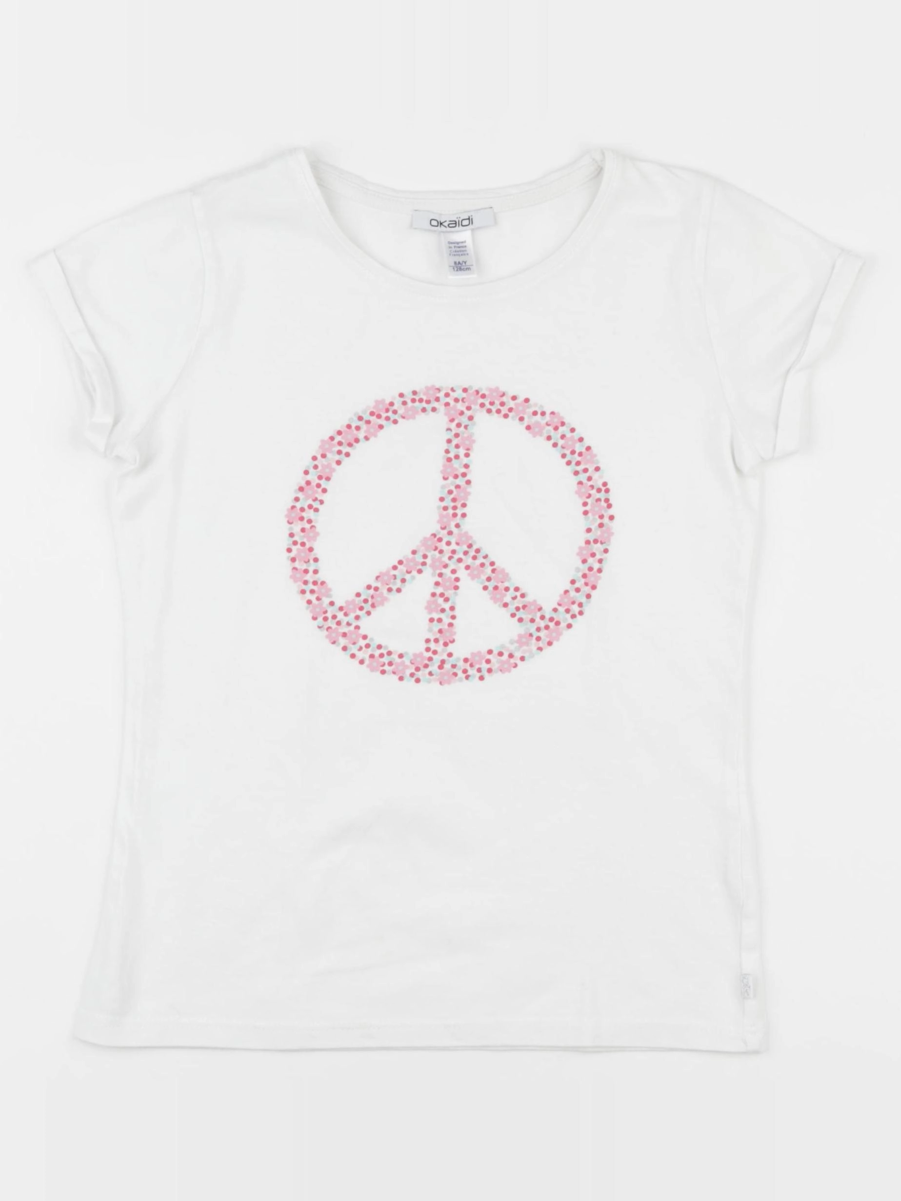 Okaidi - tee-shirt blanc - 8 ans