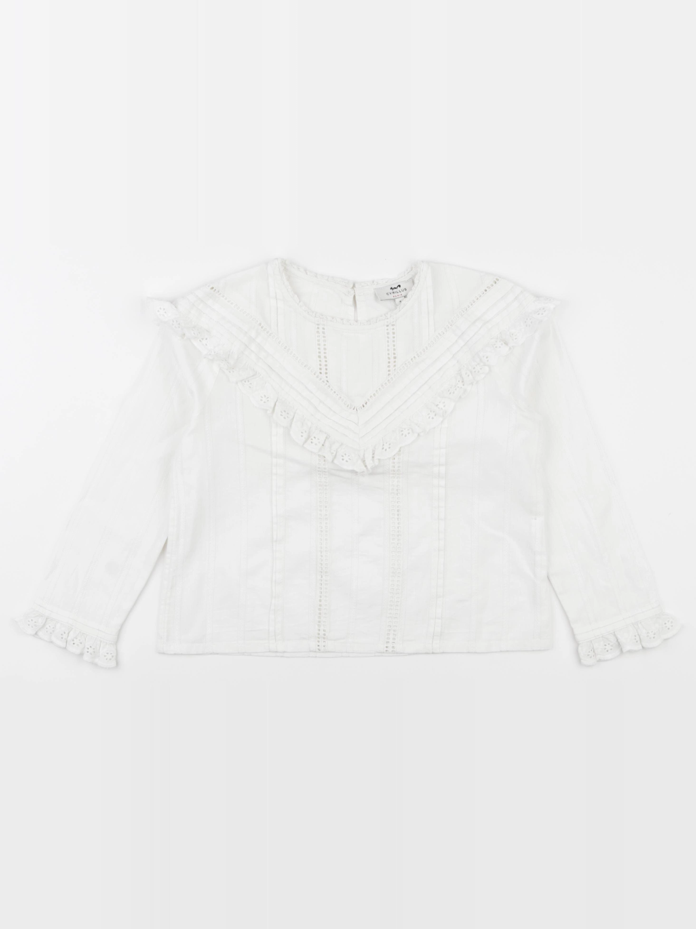 Cyrillus - blouse blanc - 8 ans