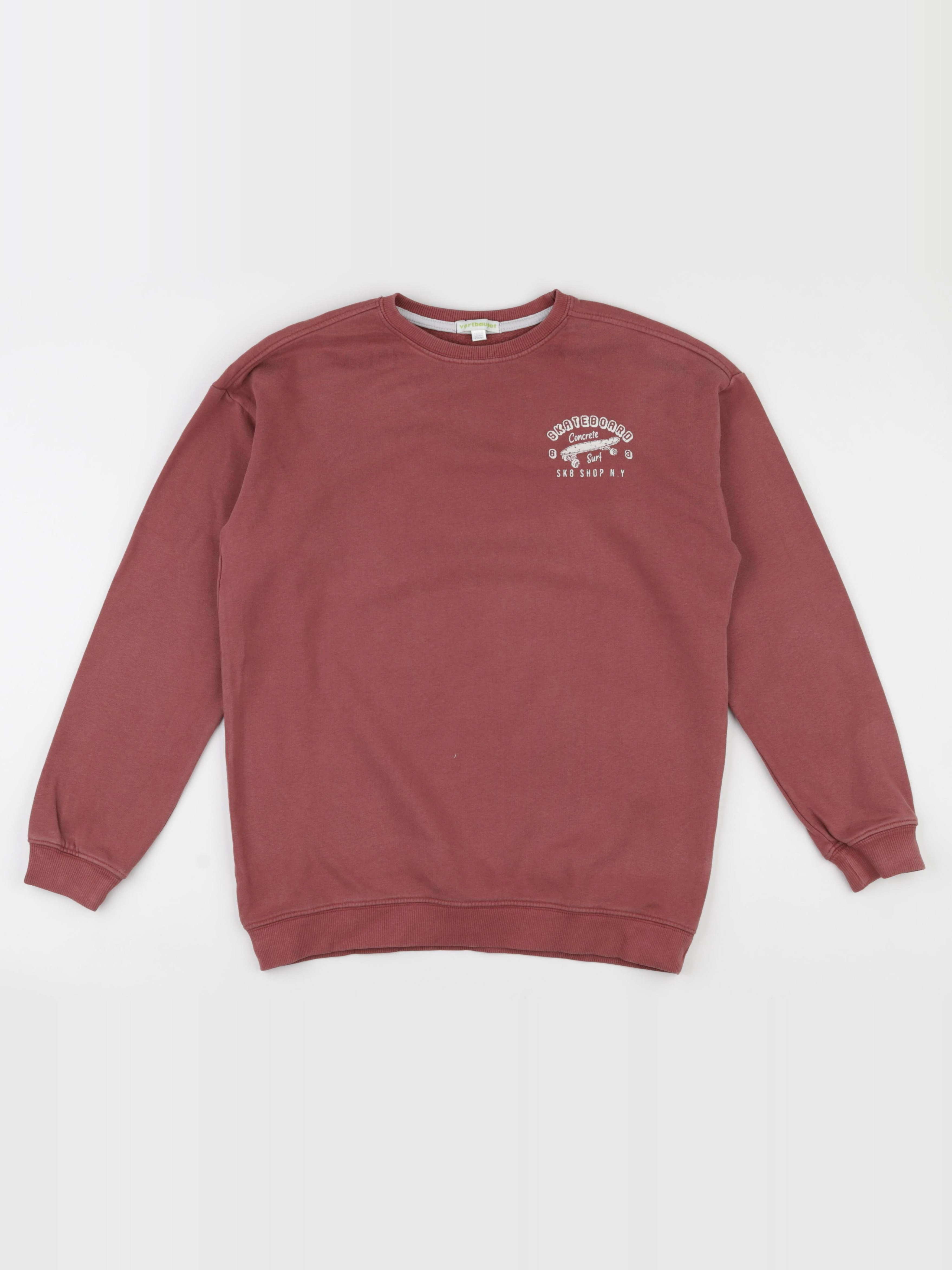 Vertbaudet - sweat rouge - 12 ans