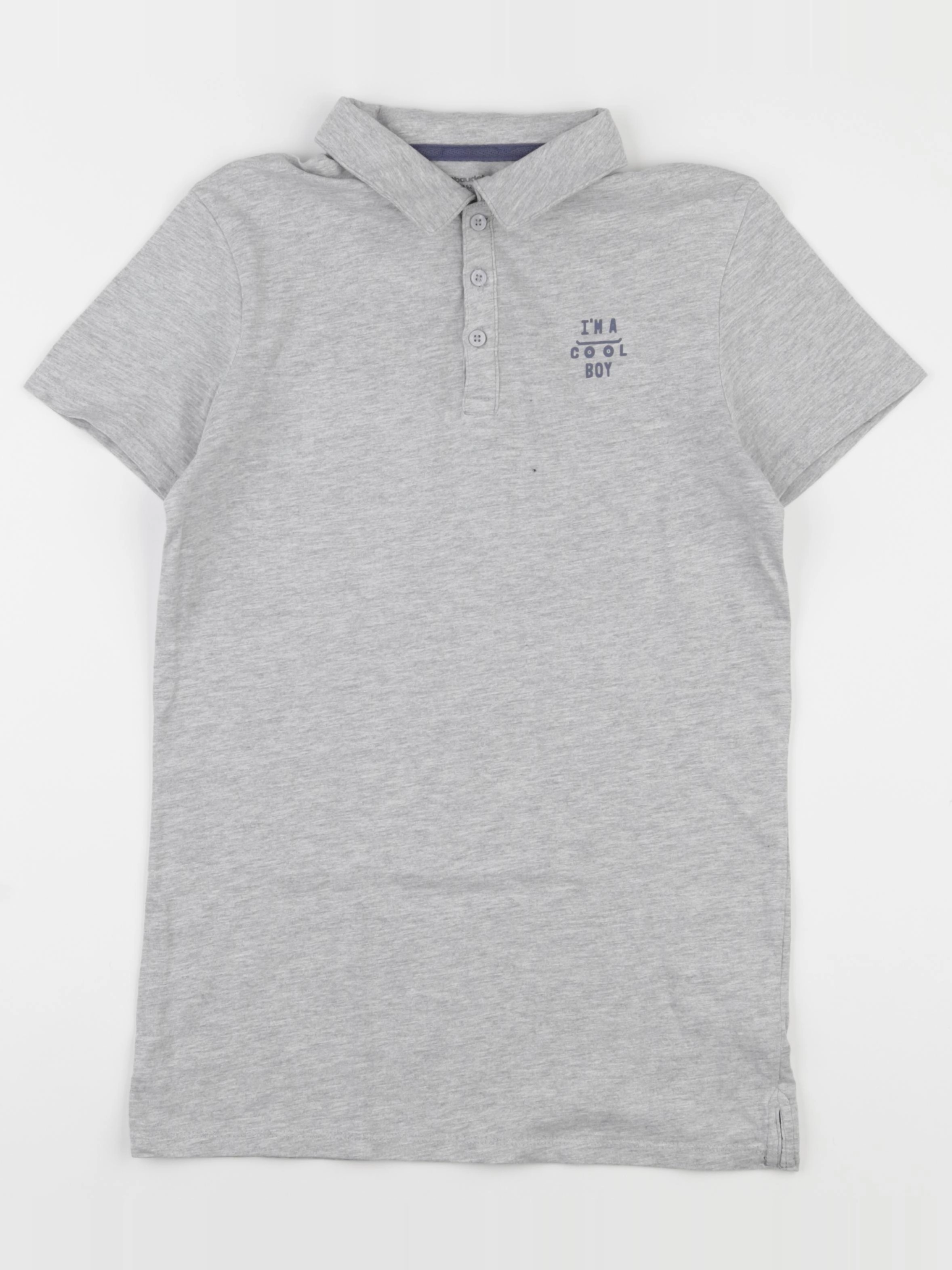 Vertbaudet - polo gris - 12 ans