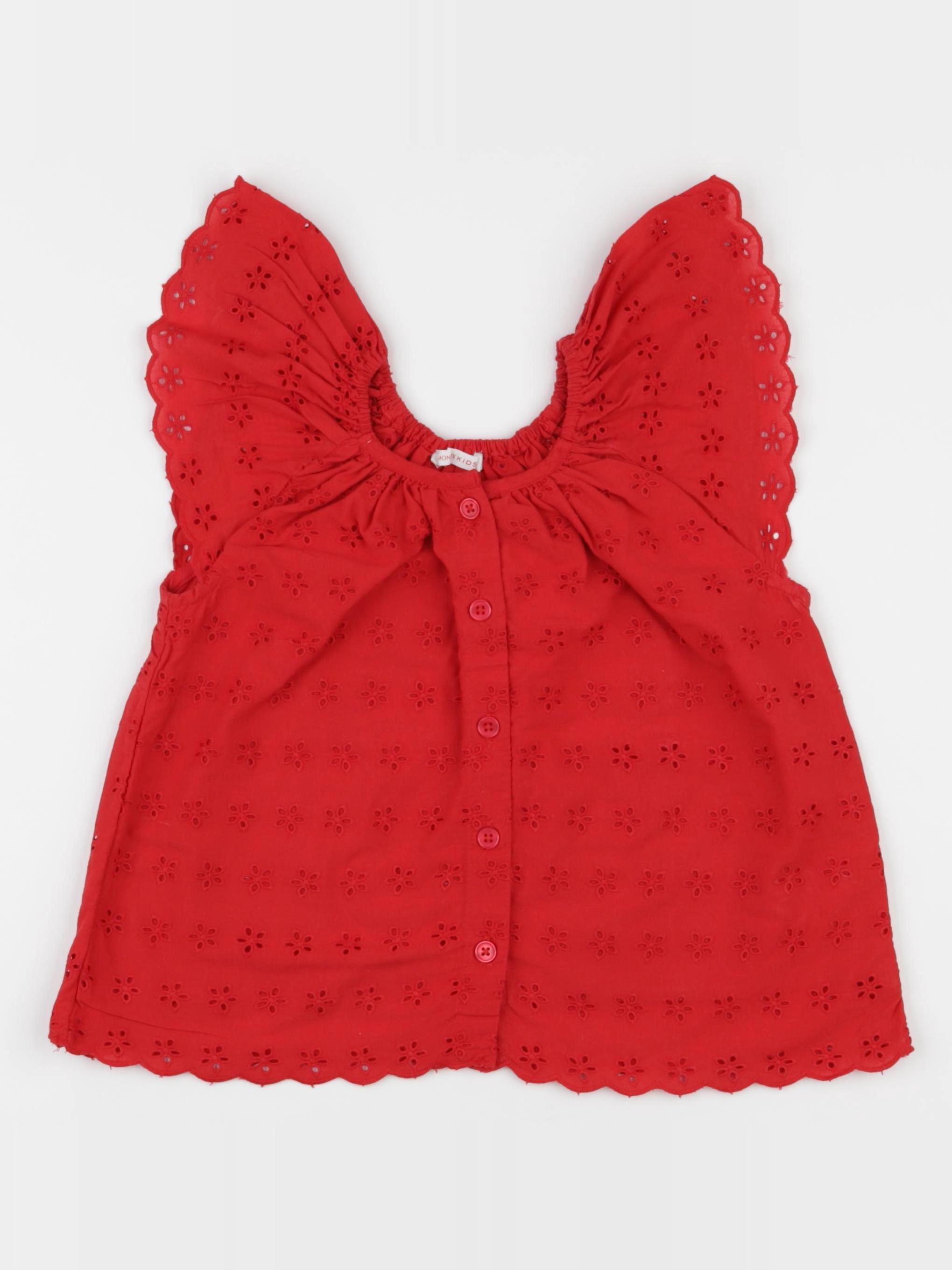 Monoprix - blouse rouge - 5 ans