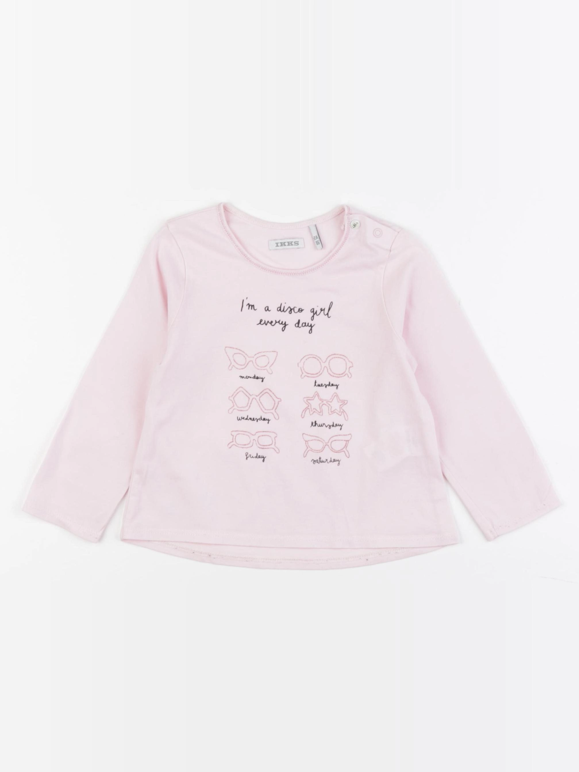 IKKS - tee-shirt rose - 2 ans