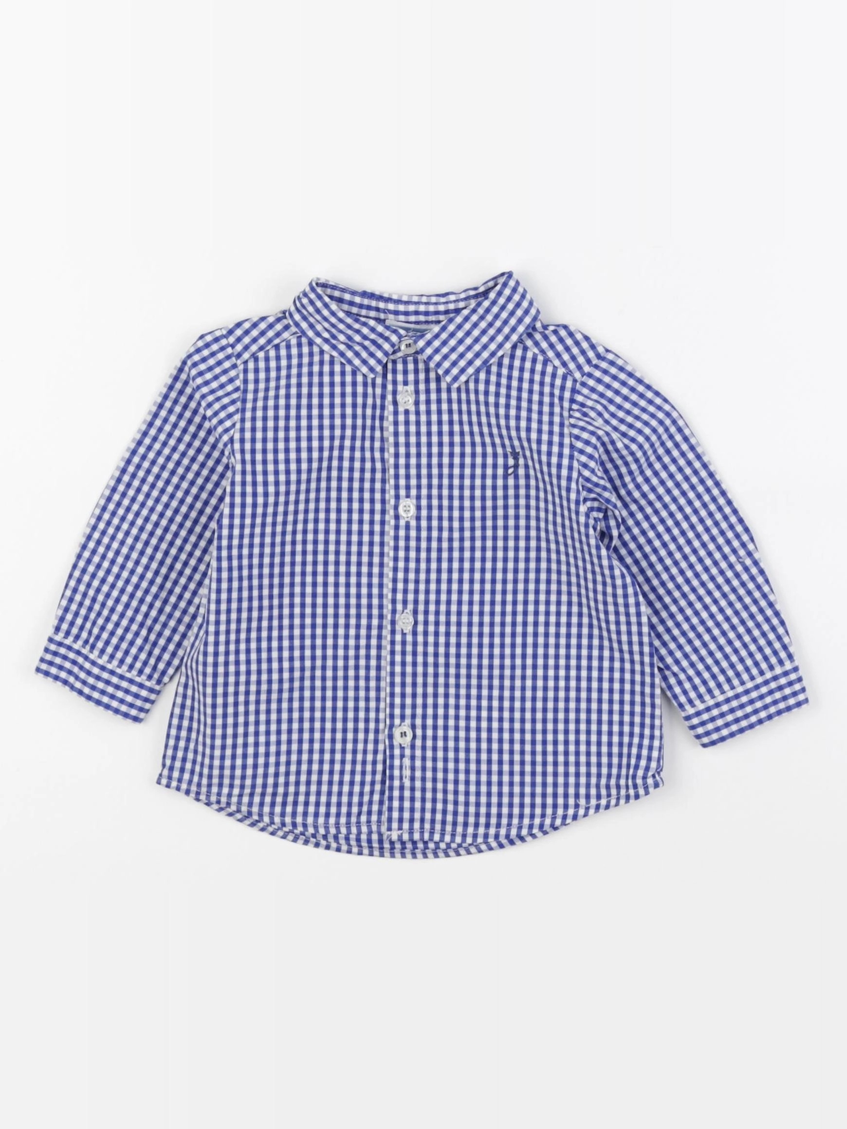 Jacadi - chemise bleu, blanc - 6 mois