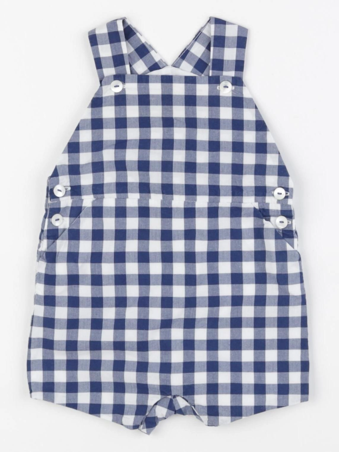 Jacadi - salopette blanc, bleu - 6 mois