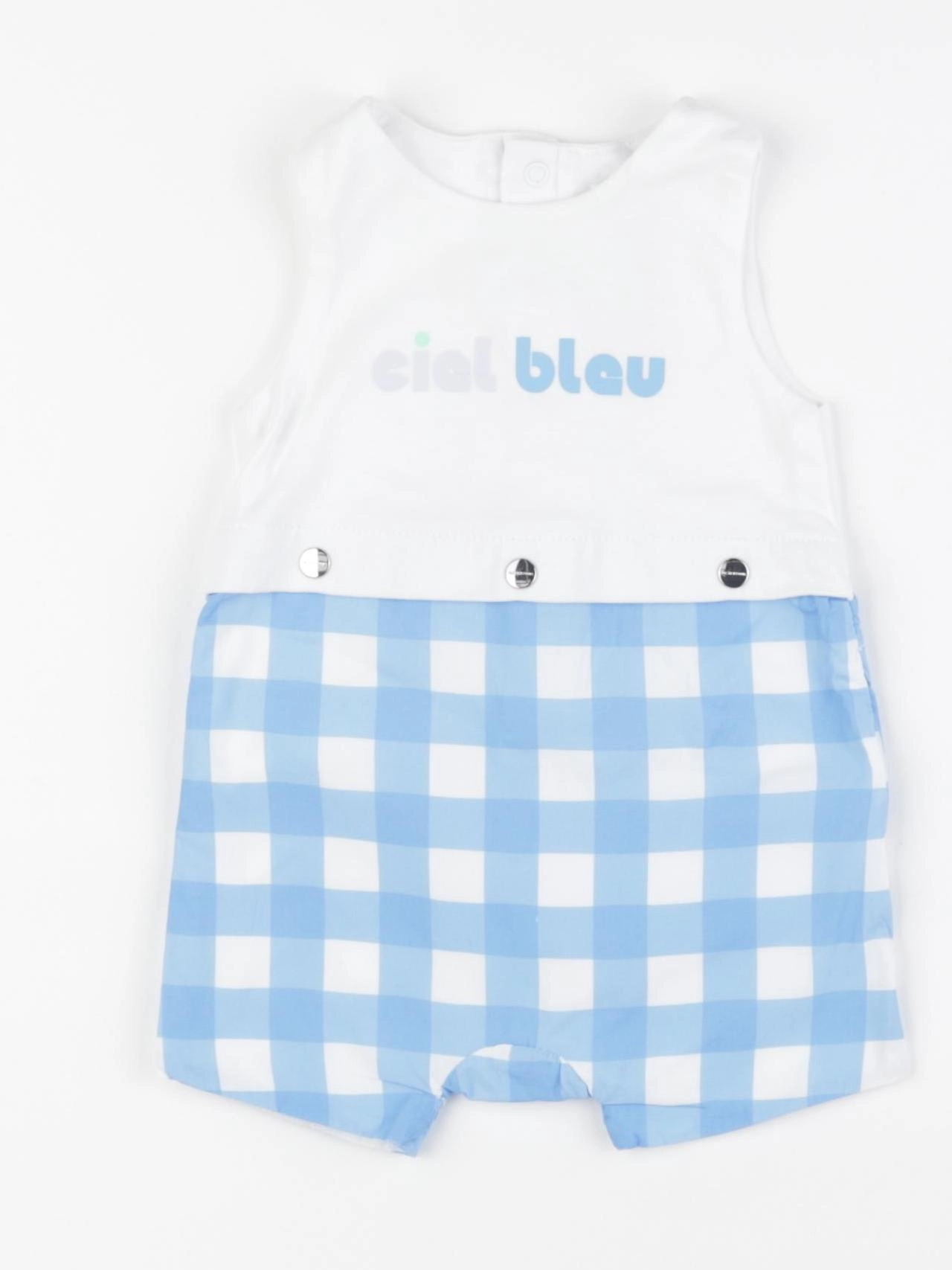 Jacadi - combinaison blanc, bleu - 6 mois
