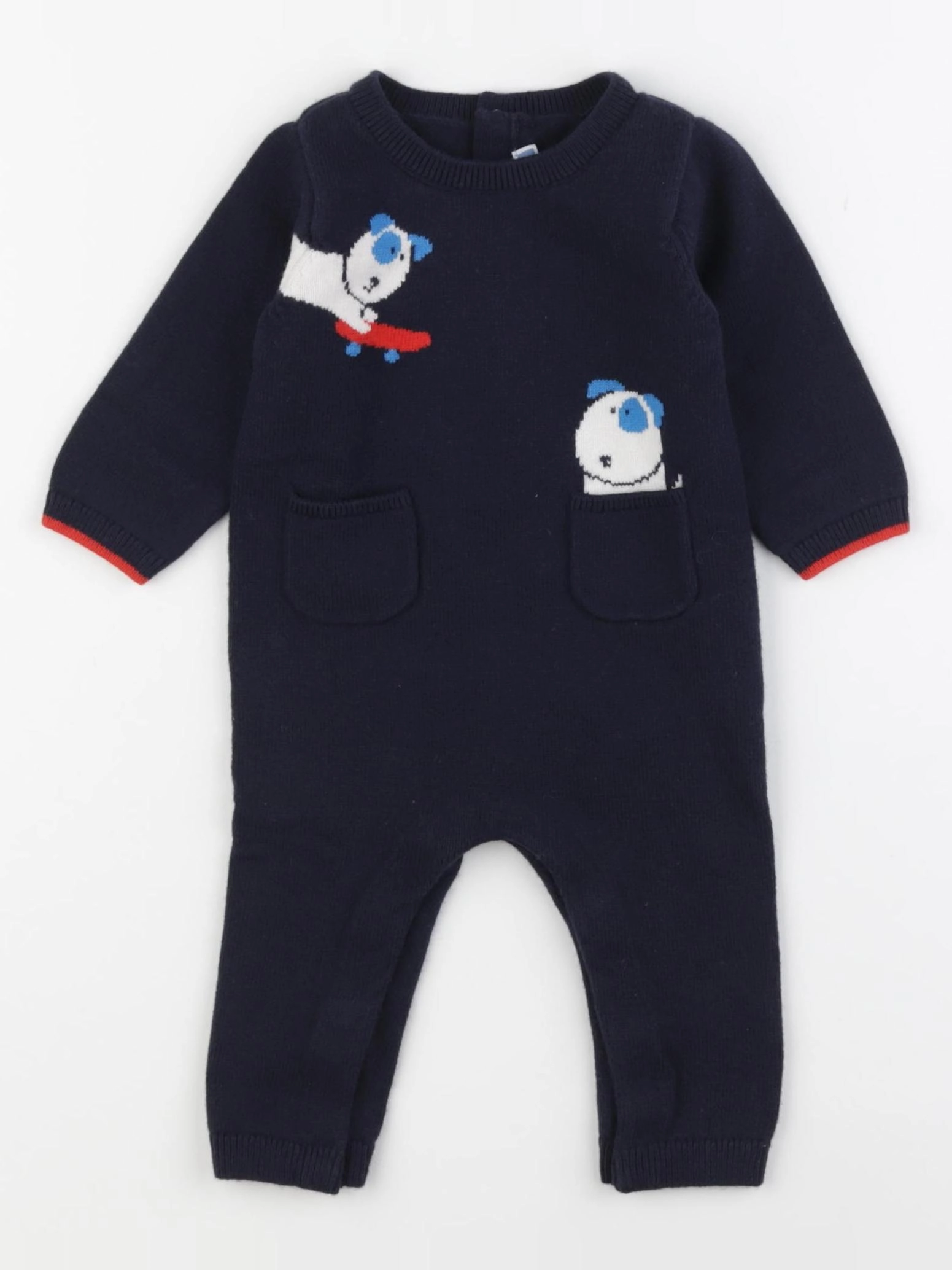 Jacadi - combinaison bleu - 6 mois