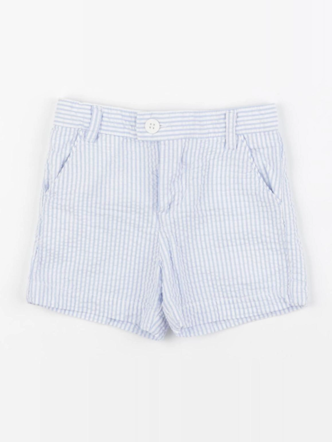 Jacadi - short blanc, bleu - 6 mois