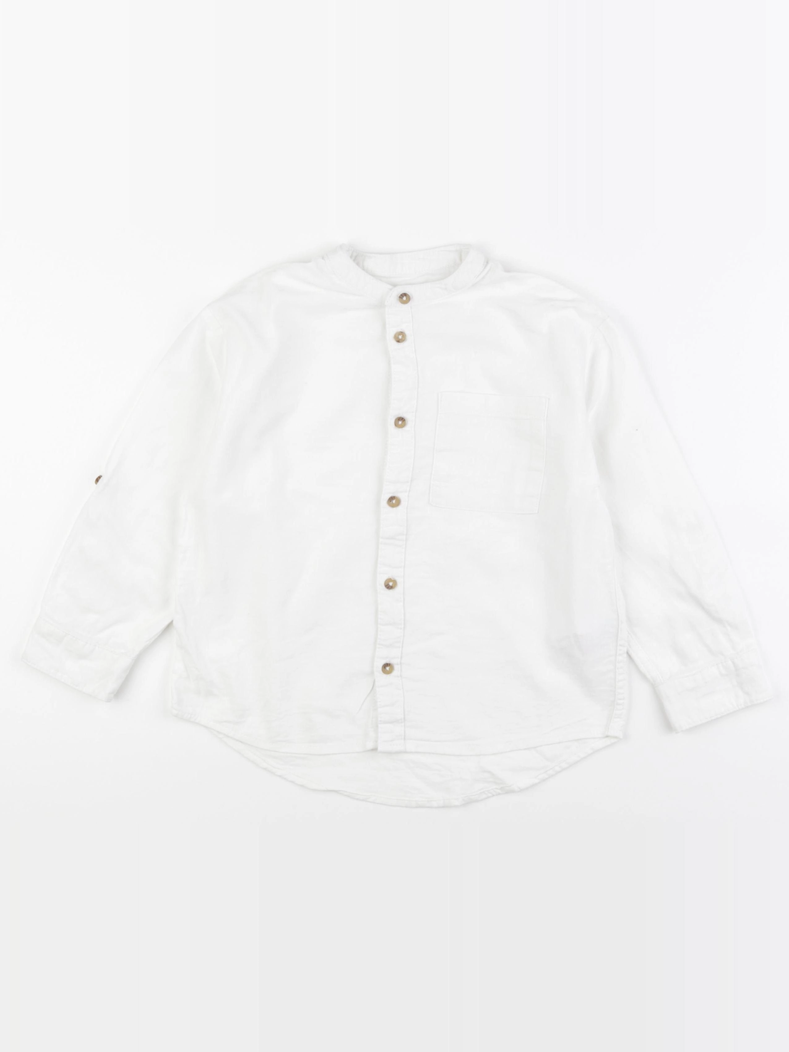 Vertbaudet - chemise beige - 8 ans