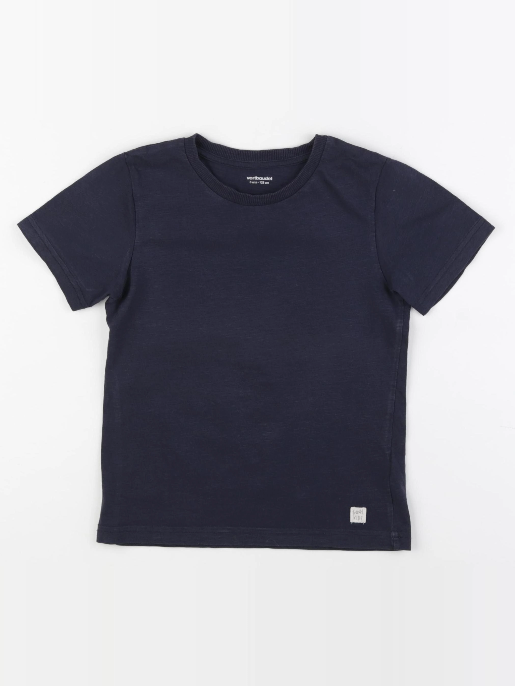Vertbaudet - tee-shirt bleu - 8 ans