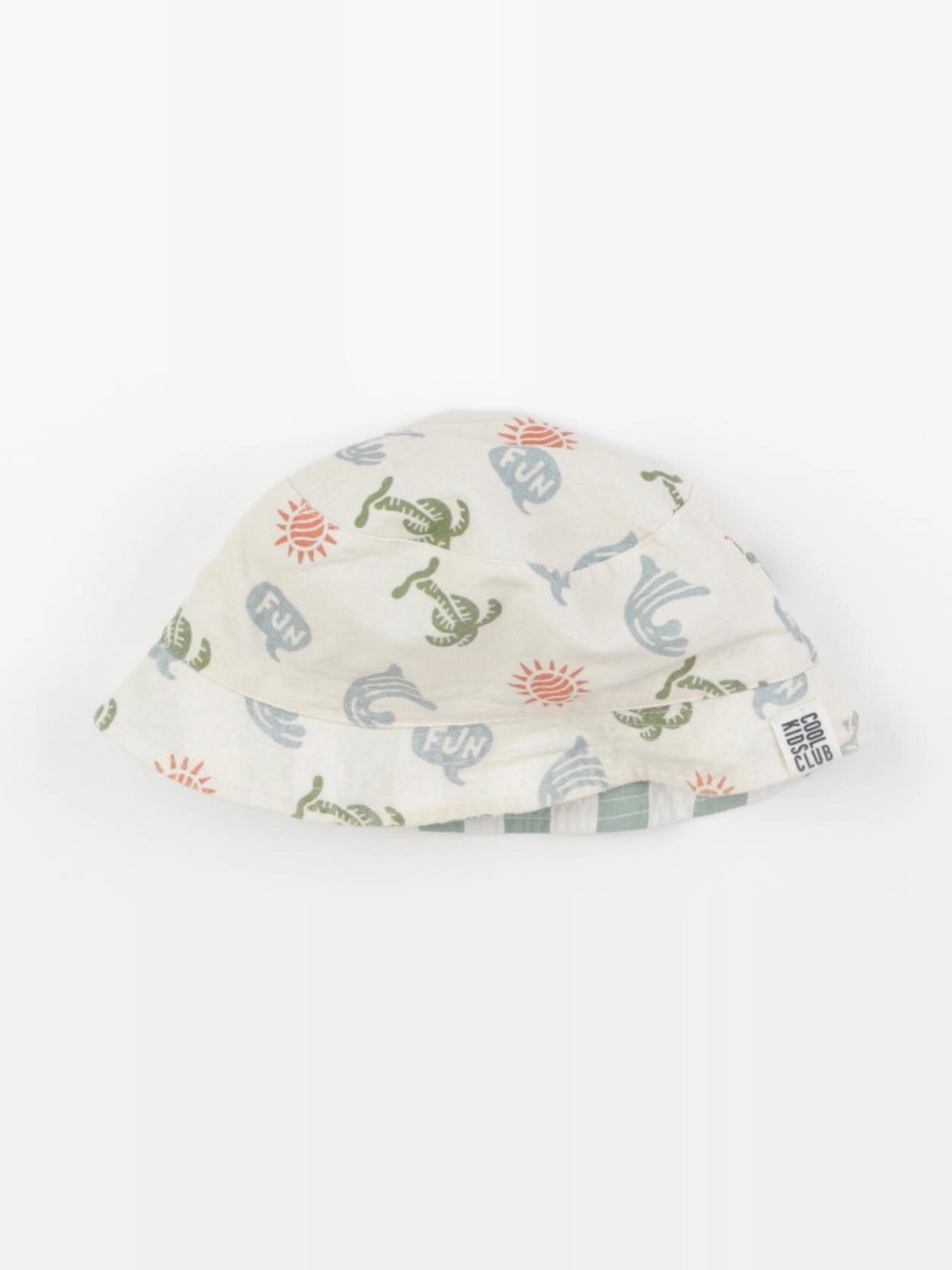 Vertbaudet - chapeau réversible multicolore - 8/10 ans