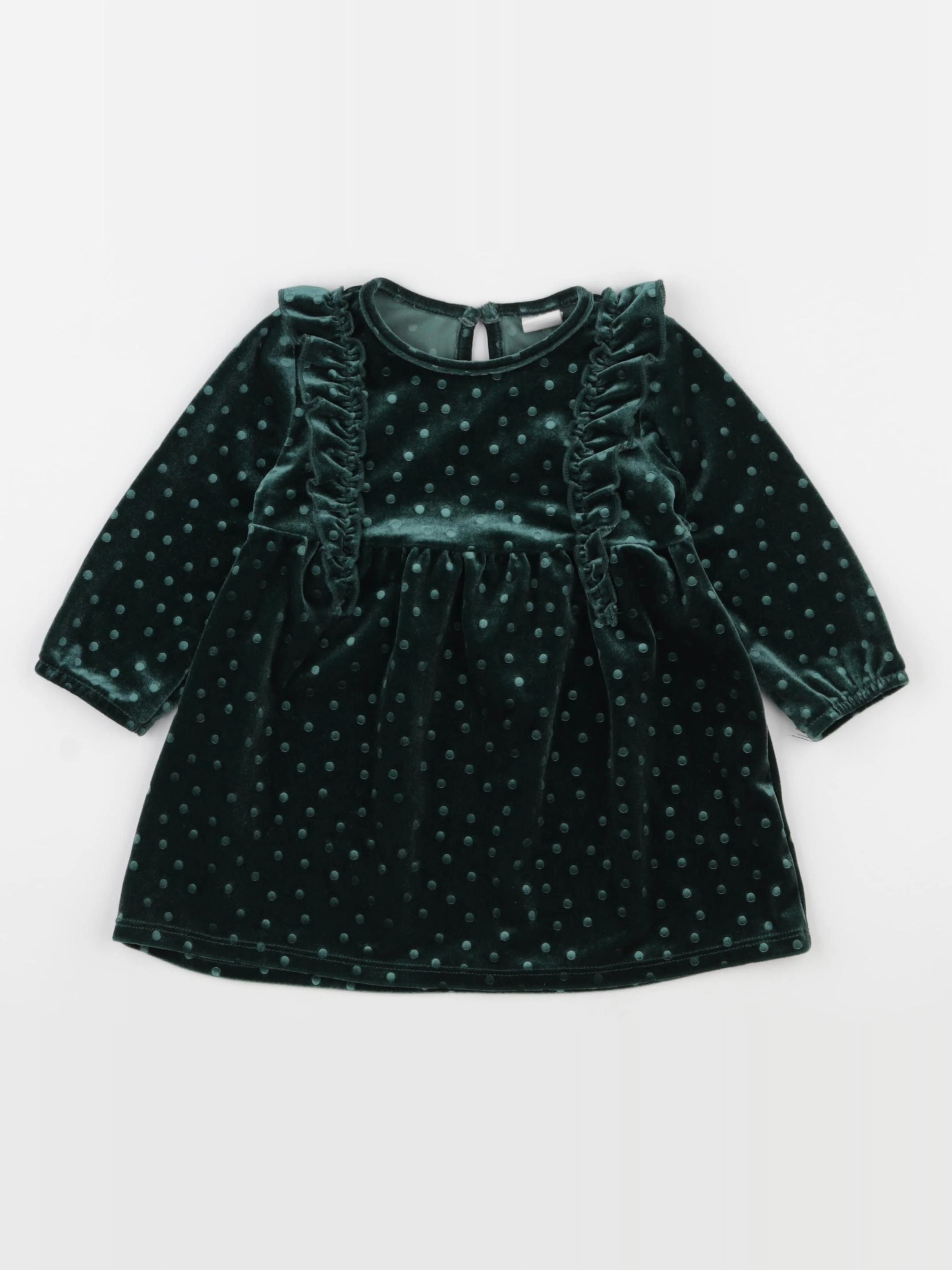 H&M - robe vert - 6/9 mois