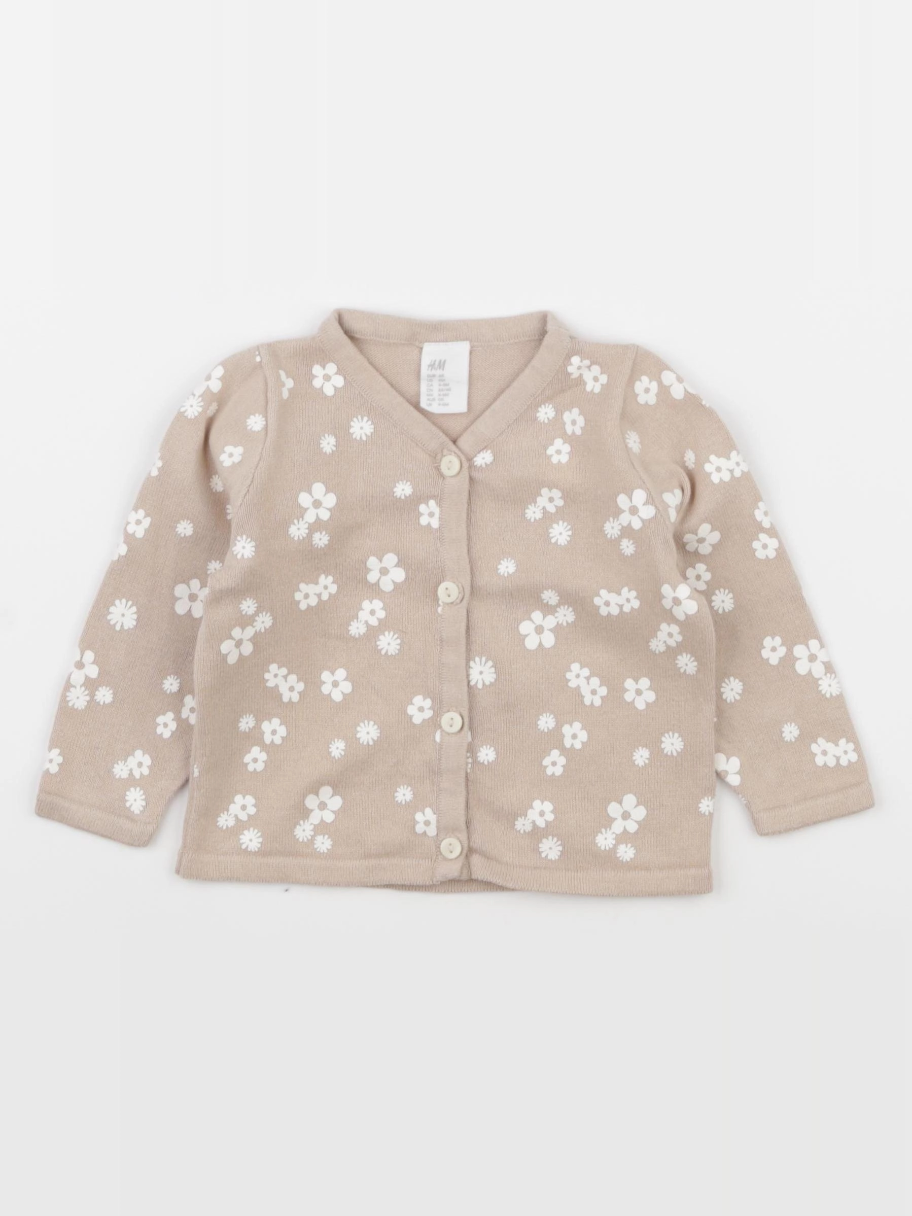 H&M - gilet beige - 4/6 mois