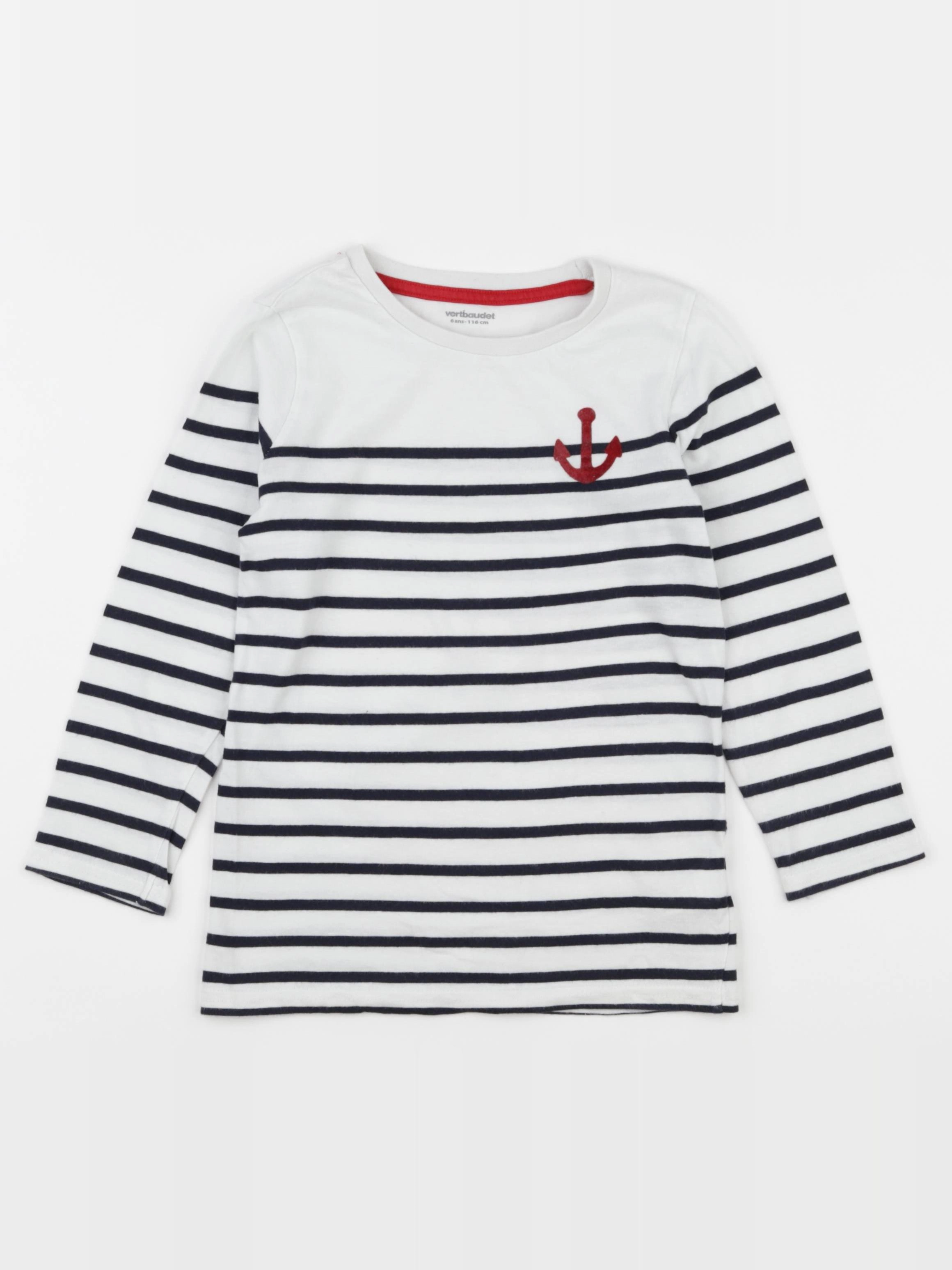 Vertbaudet - tee-shirt blanc - 6 ans