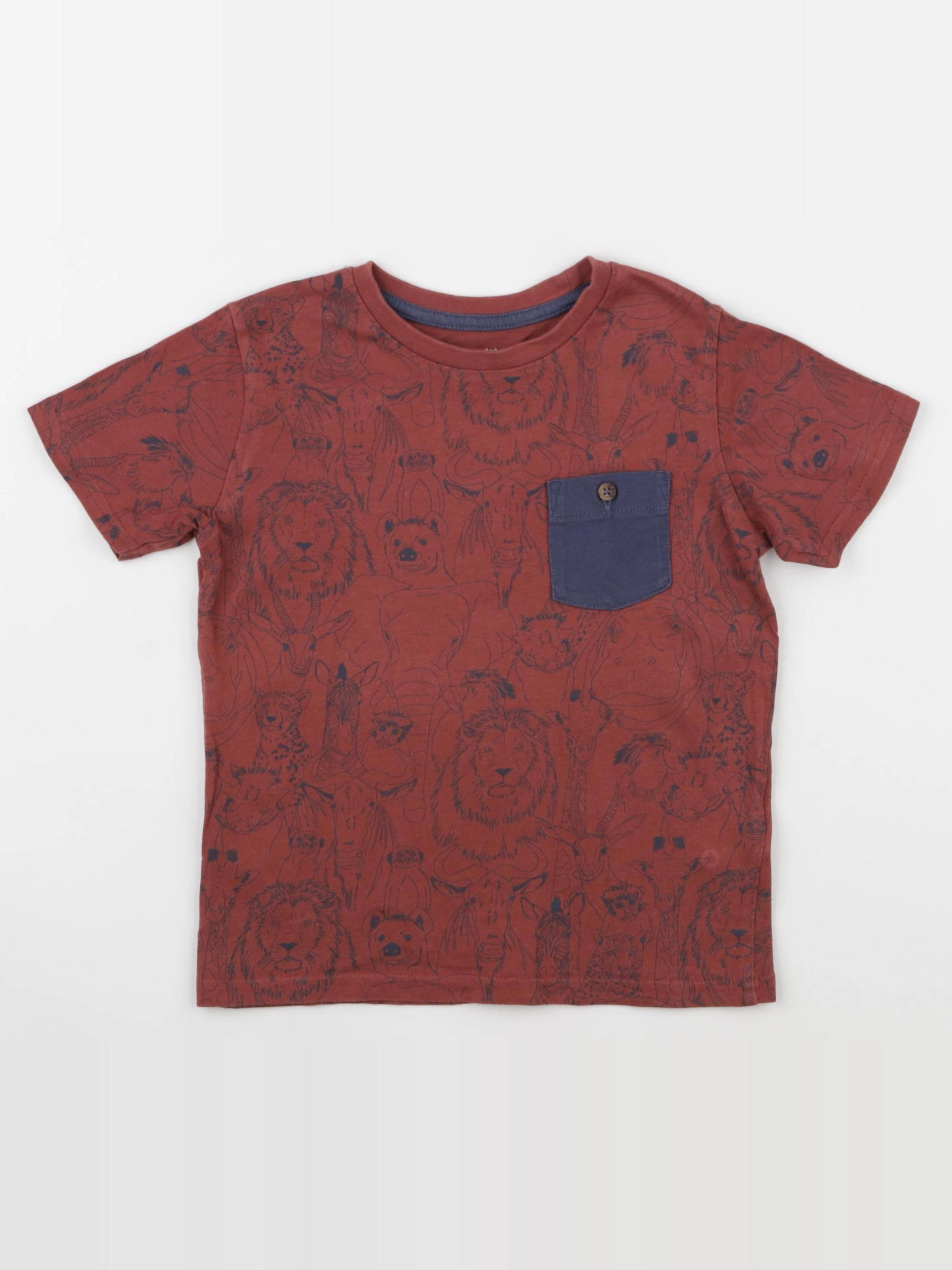 Vertbaudet - tee-shirt rouge - 6 ans