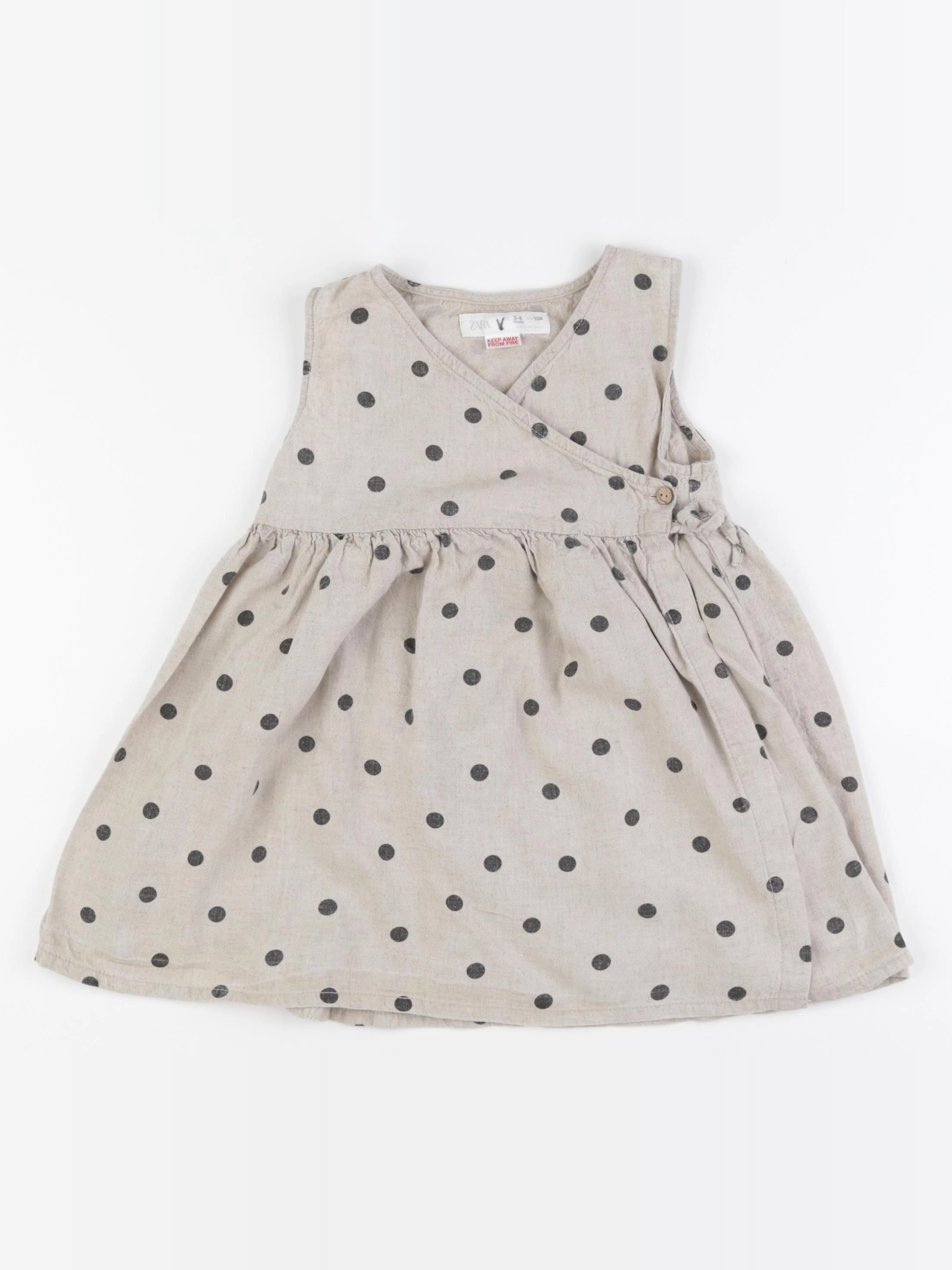 Zara - robe beige - 3/4 ans